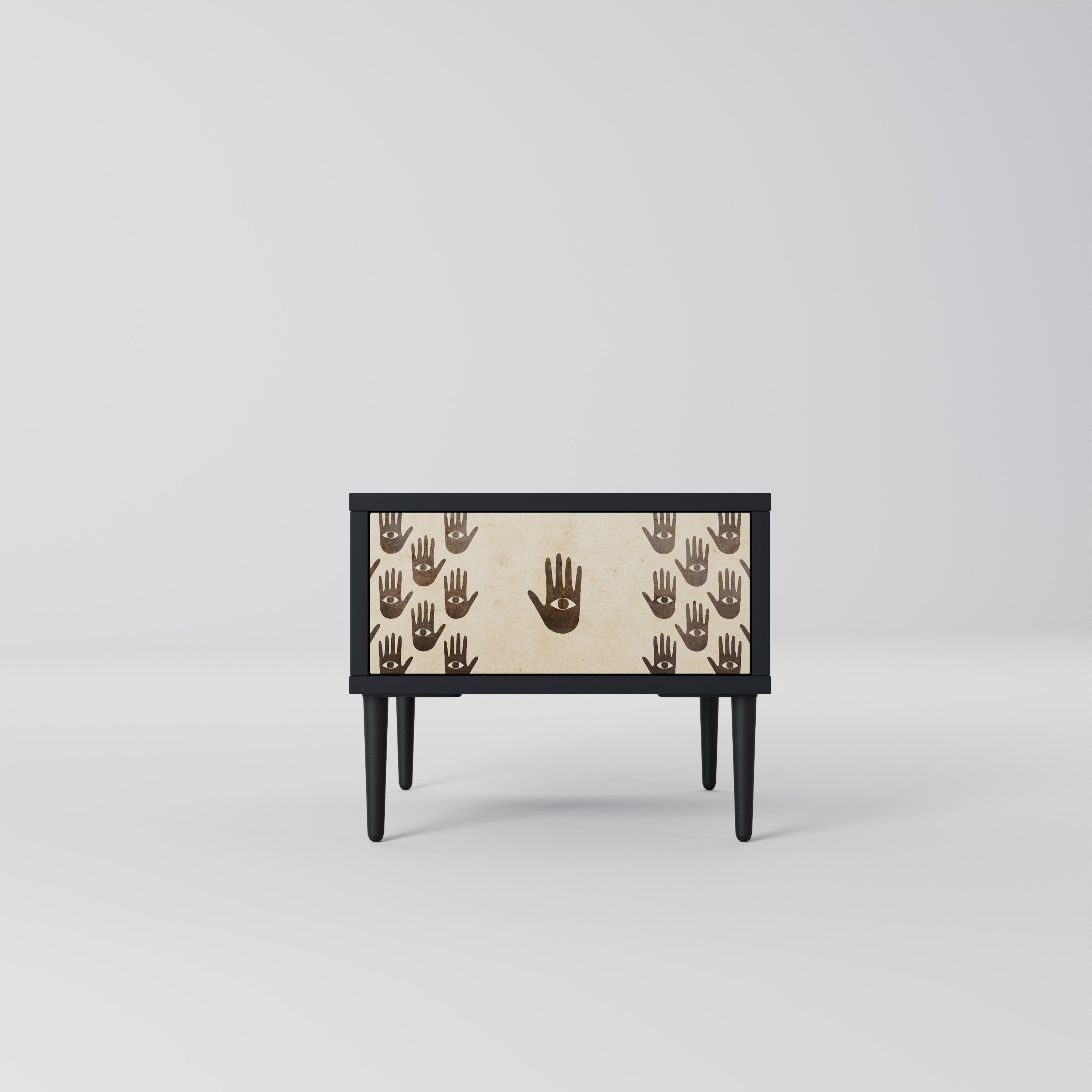 VOIR PLUS Table de chevet en finition noire