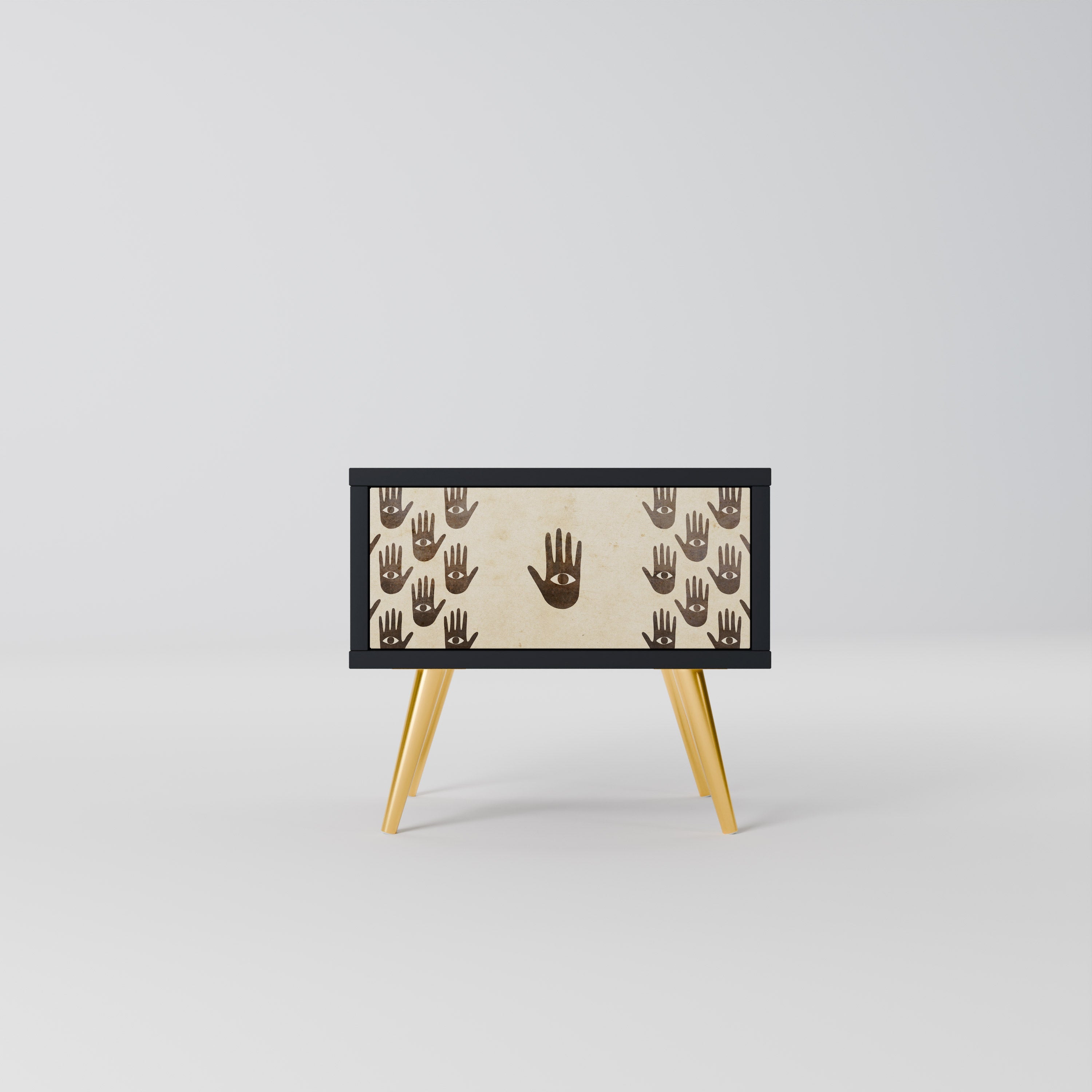 VOIR PLUS Table de chevet en finition noire