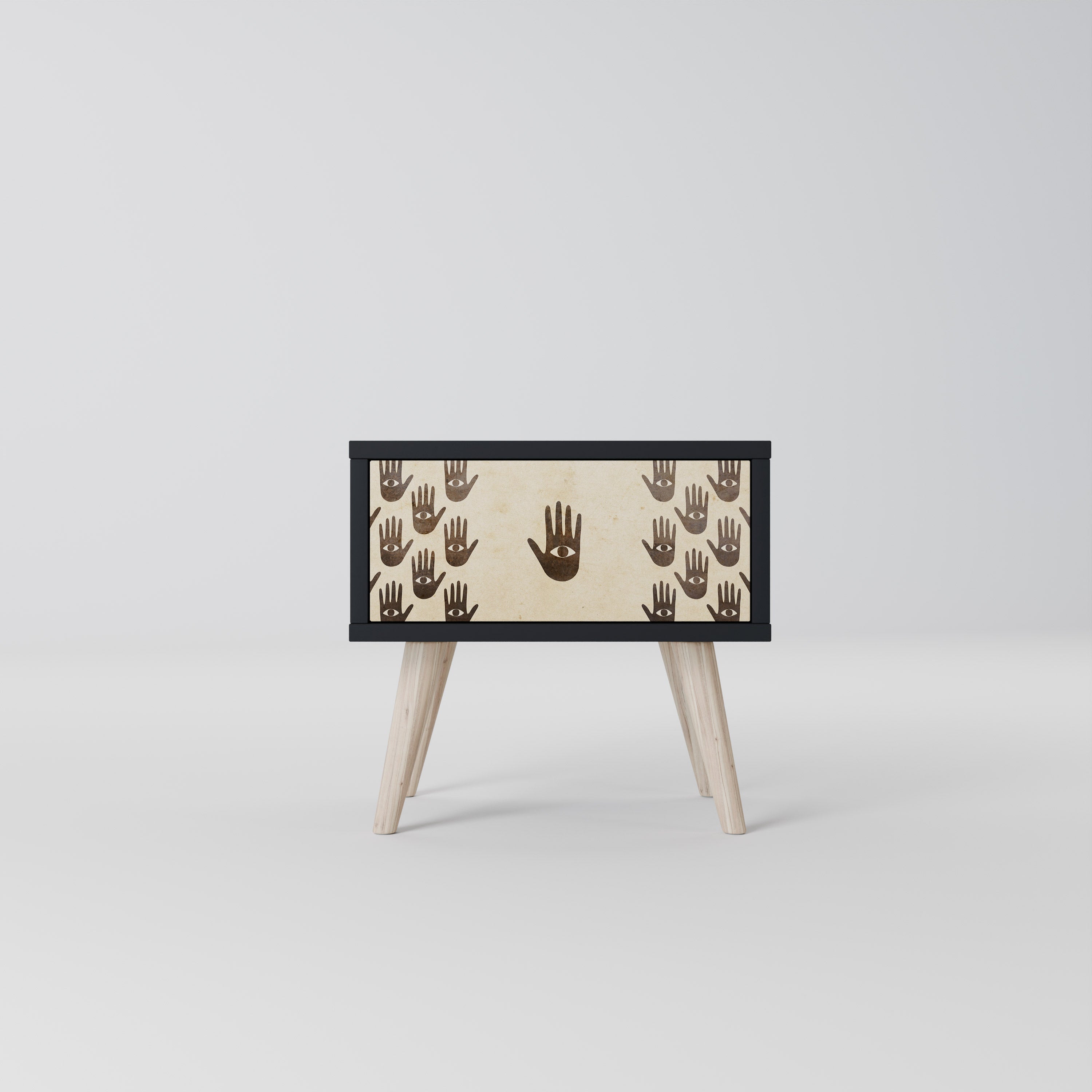 VOIR PLUS Table de chevet en finition noire