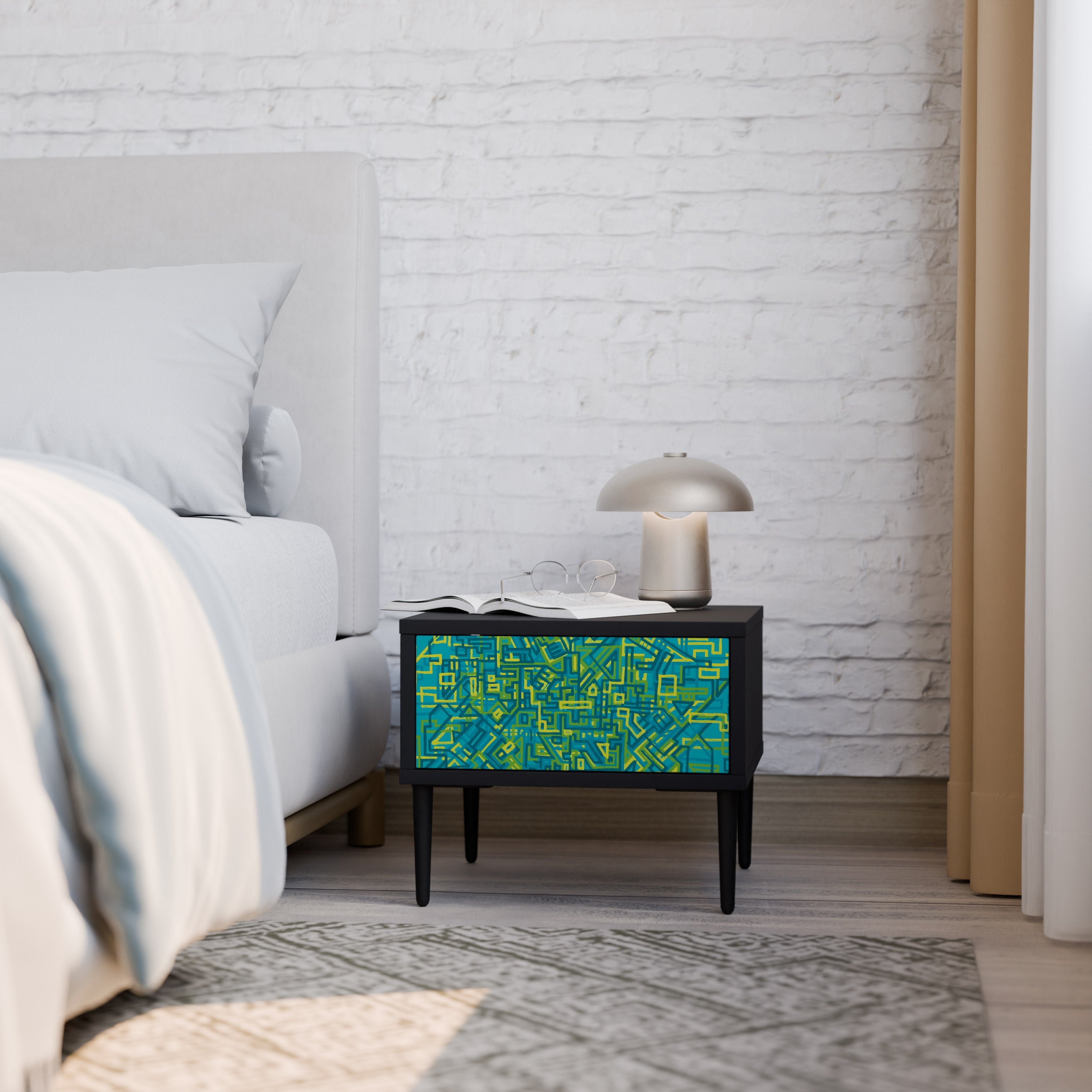 Table de chevet NOSTALGIC MEMORIES en finition noire