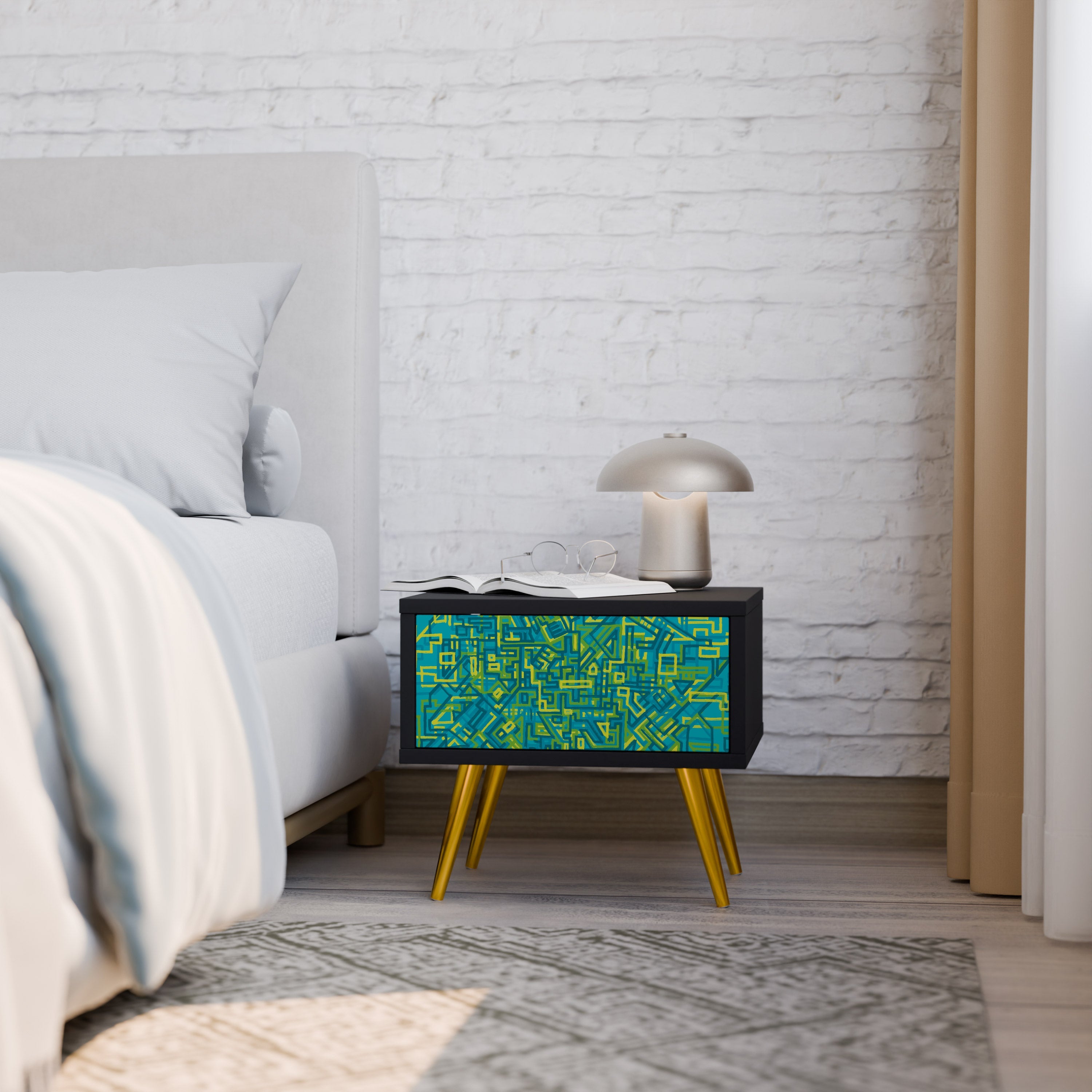 Table de chevet NOSTALGIC MEMORIES en finition noire