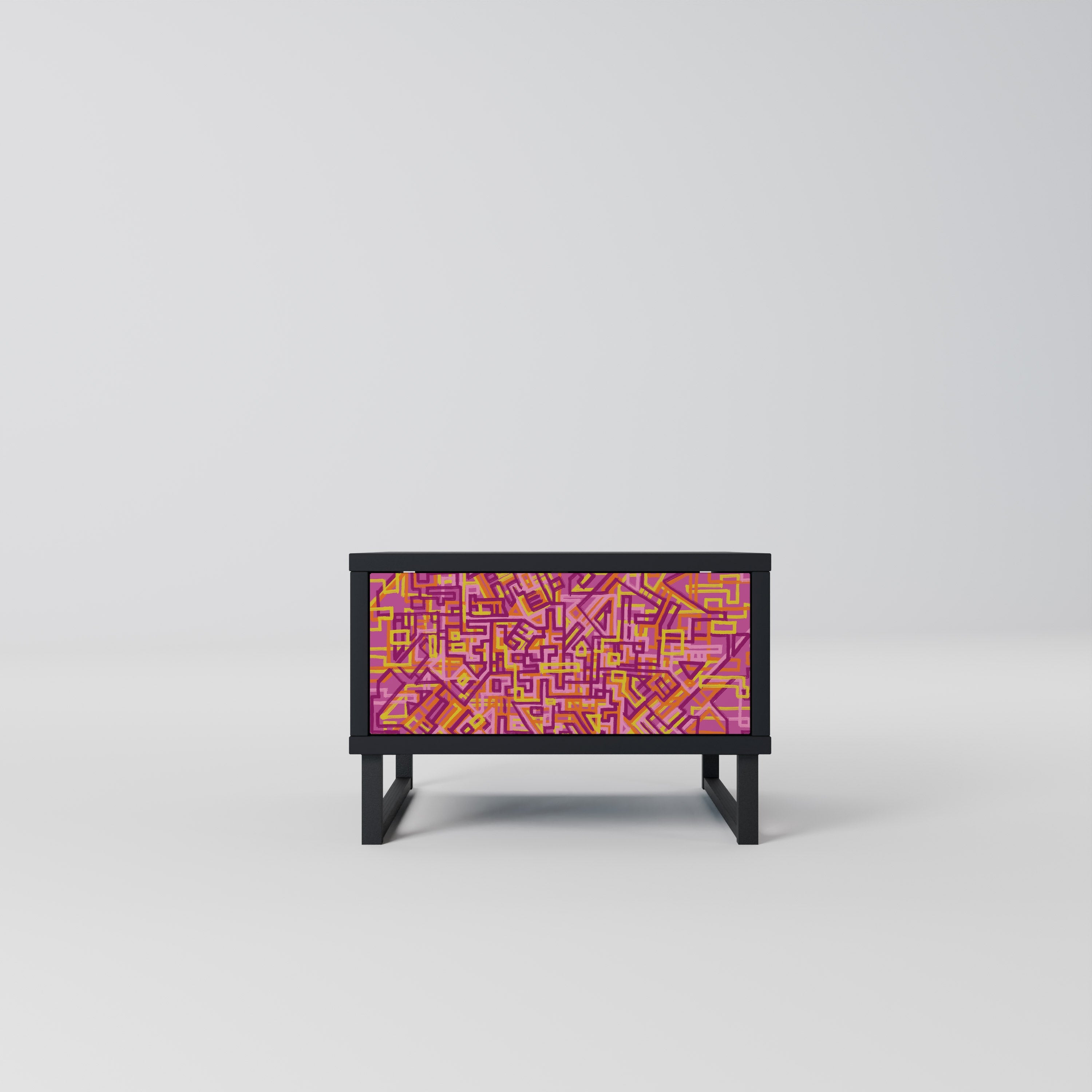 Table de chevet LOVELY MEMORIES en finition noire