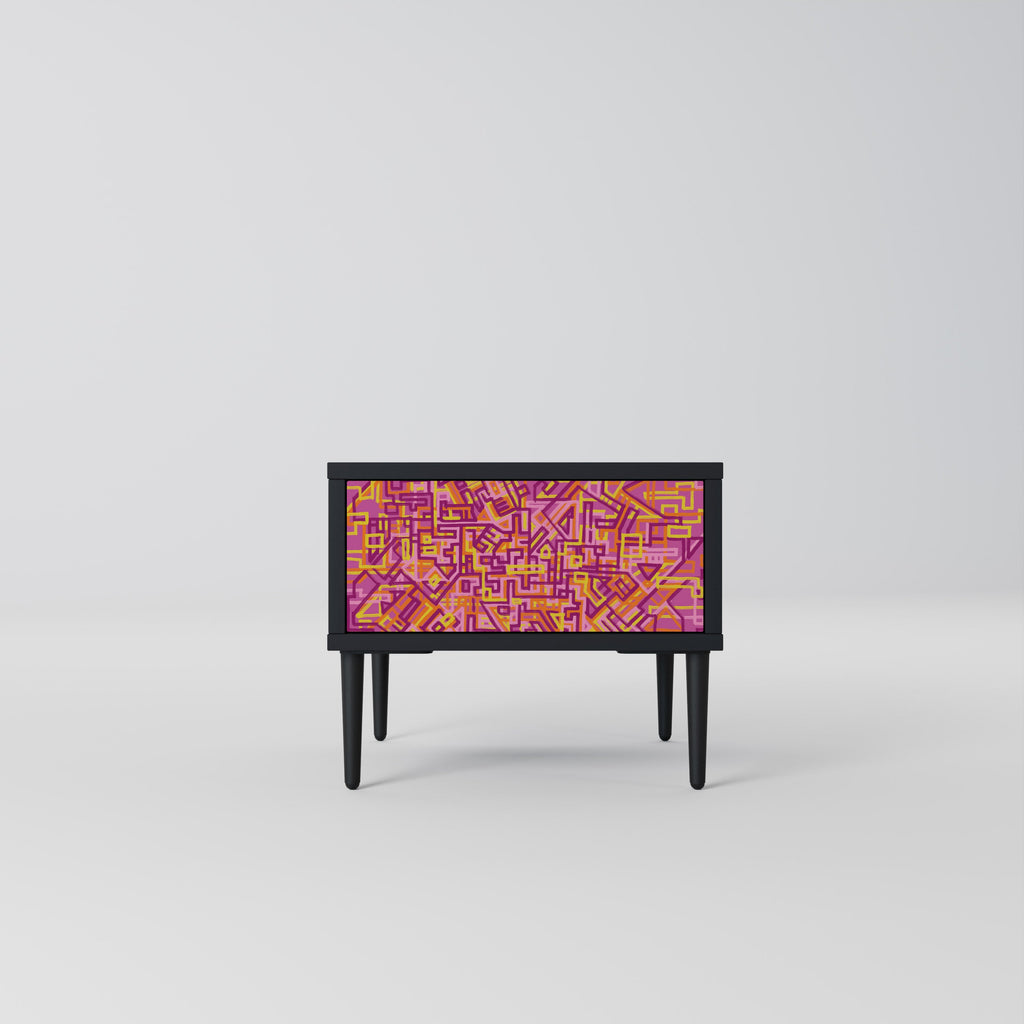 Table de chevet LOVELY MEMORIES en finition noire