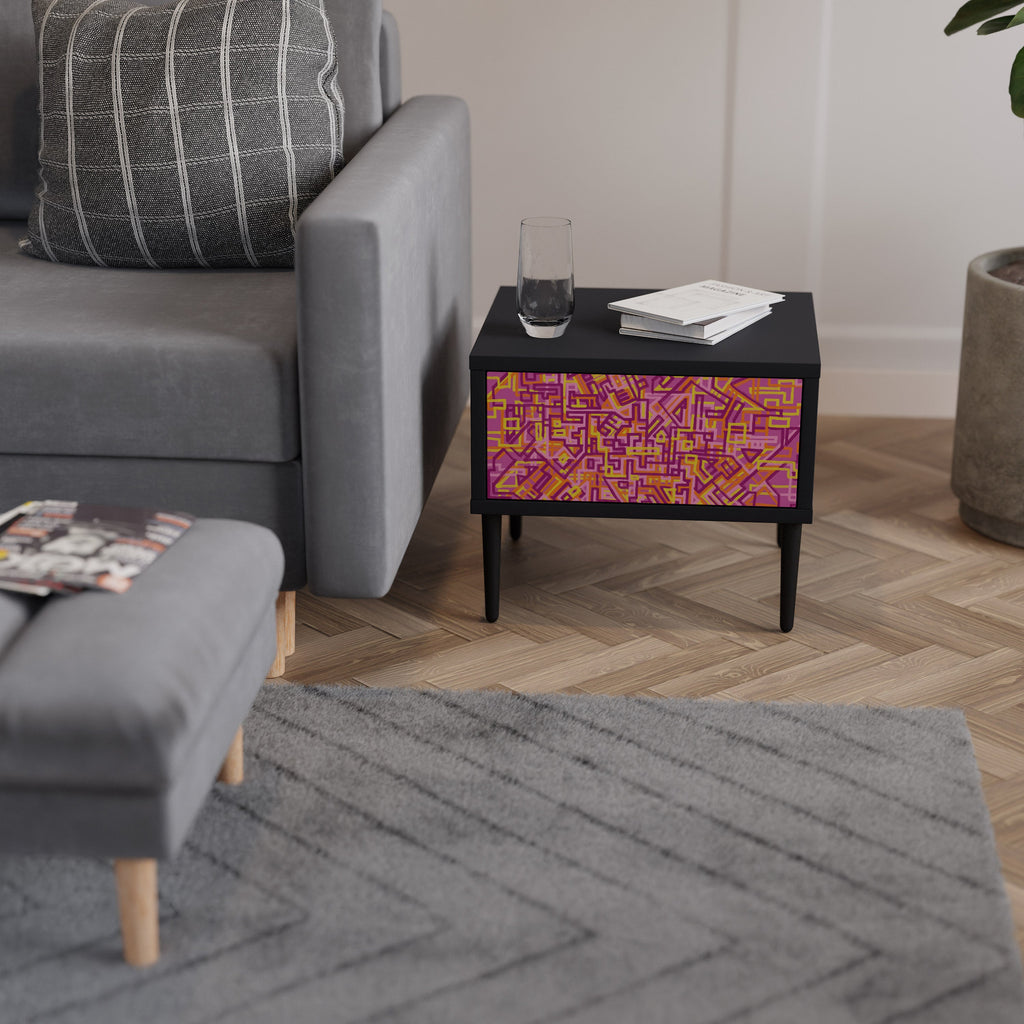 Table de chevet LOVELY MEMORIES en finition noire