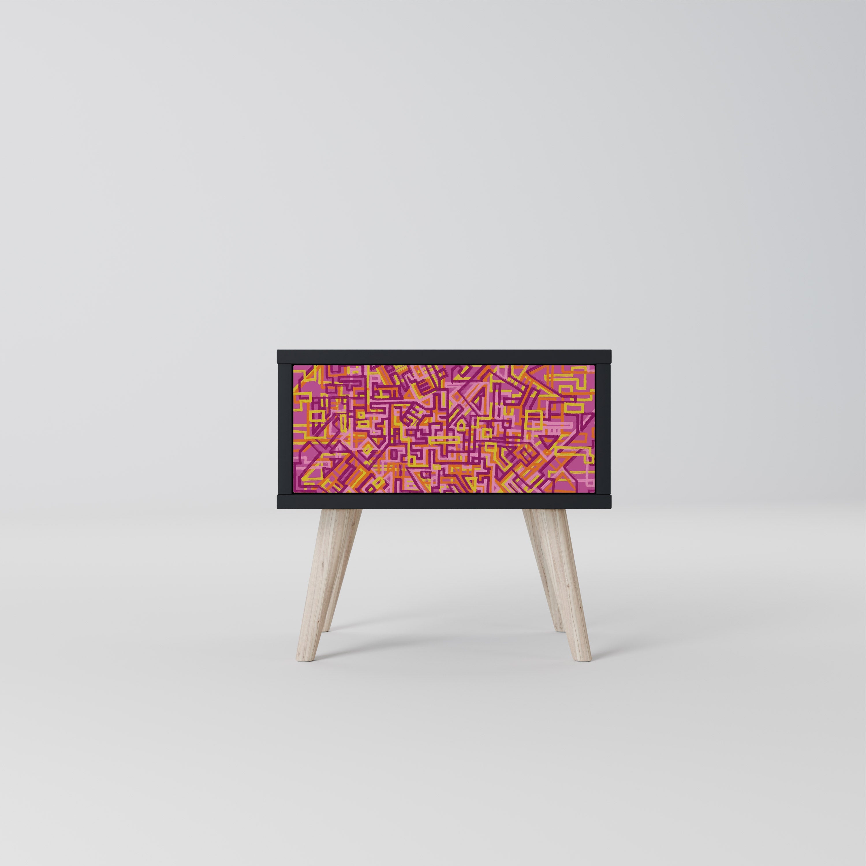 Table de chevet LOVELY MEMORIES en finition noire