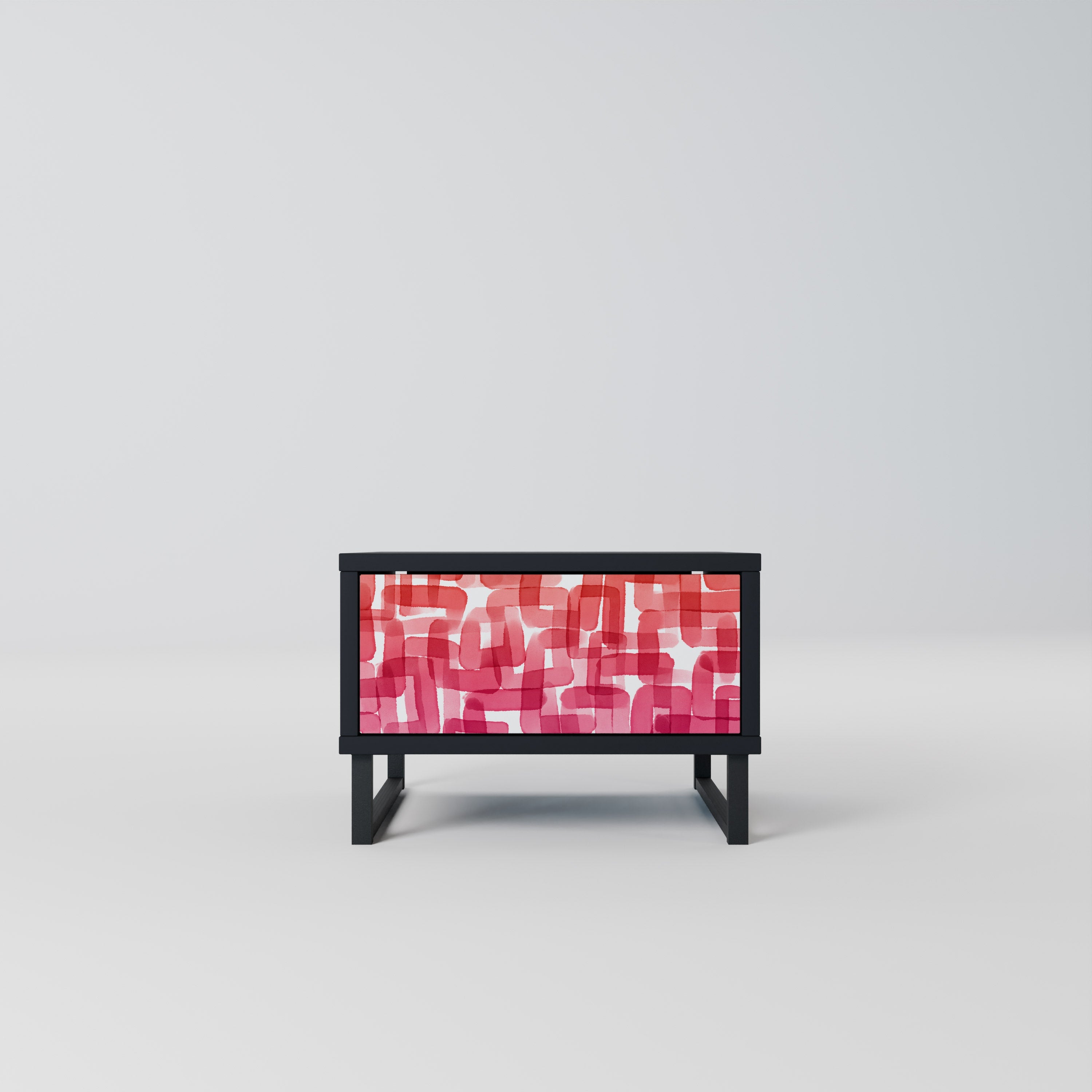 Table de chevet KALEIDOSCOPIC CUBISM en finition noire