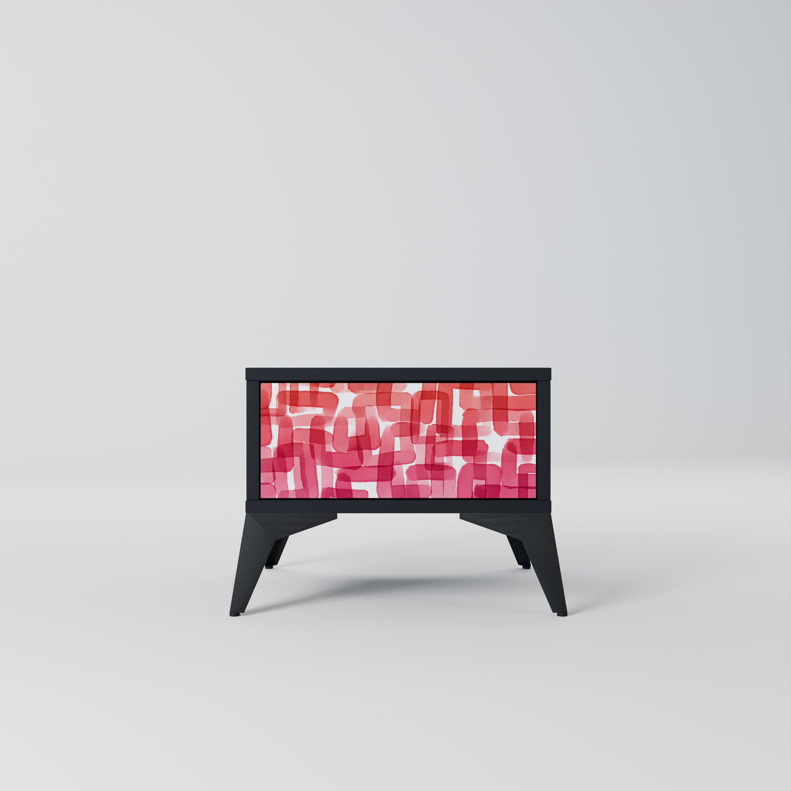 Table de chevet KALEIDOSCOPIC CUBISM en finition noire