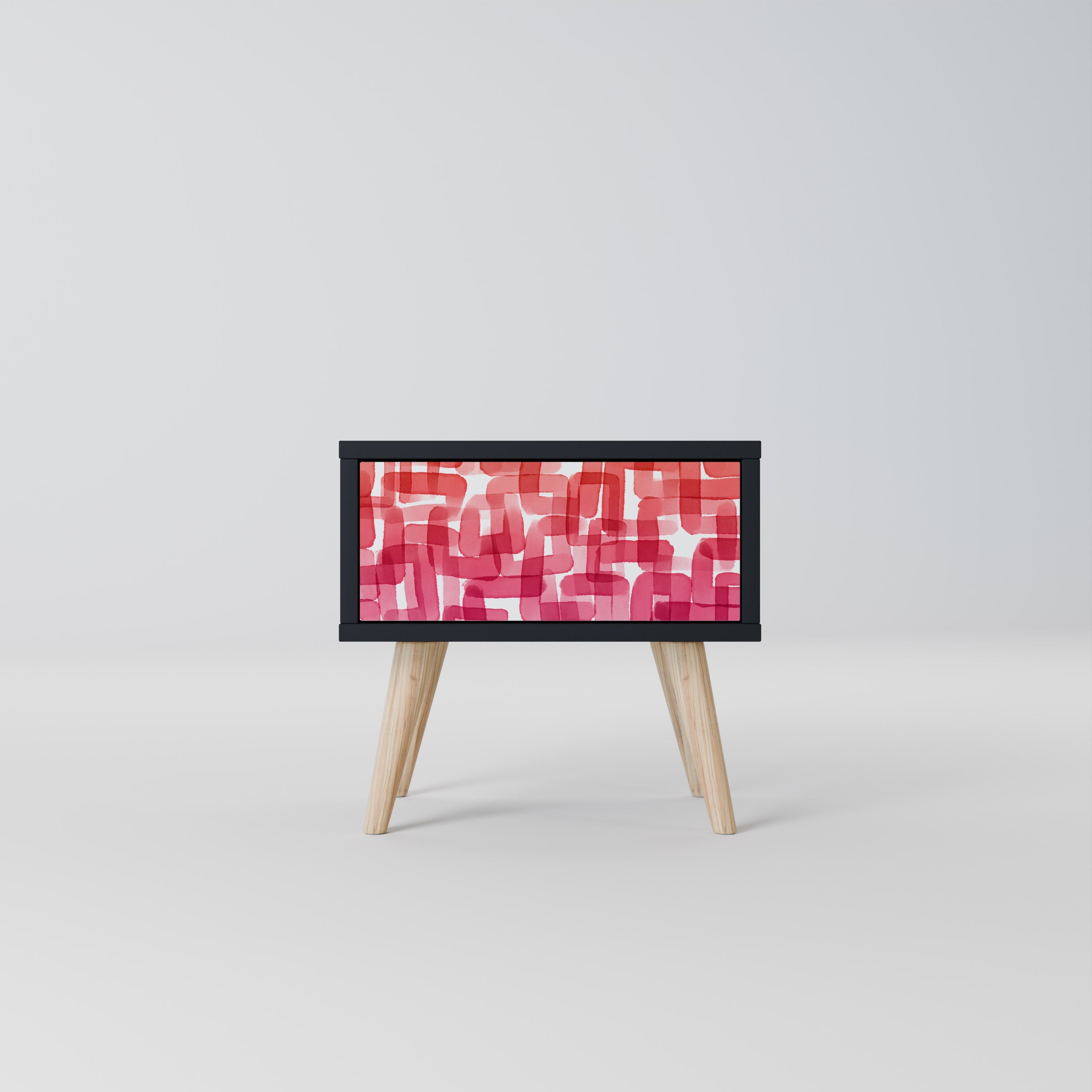 Table de chevet KALEIDOSCOPIC CUBISM en finition noire