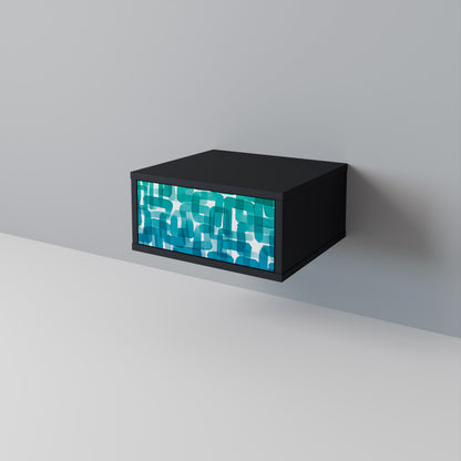 TURQUOISE RECTANGLES Nightstand