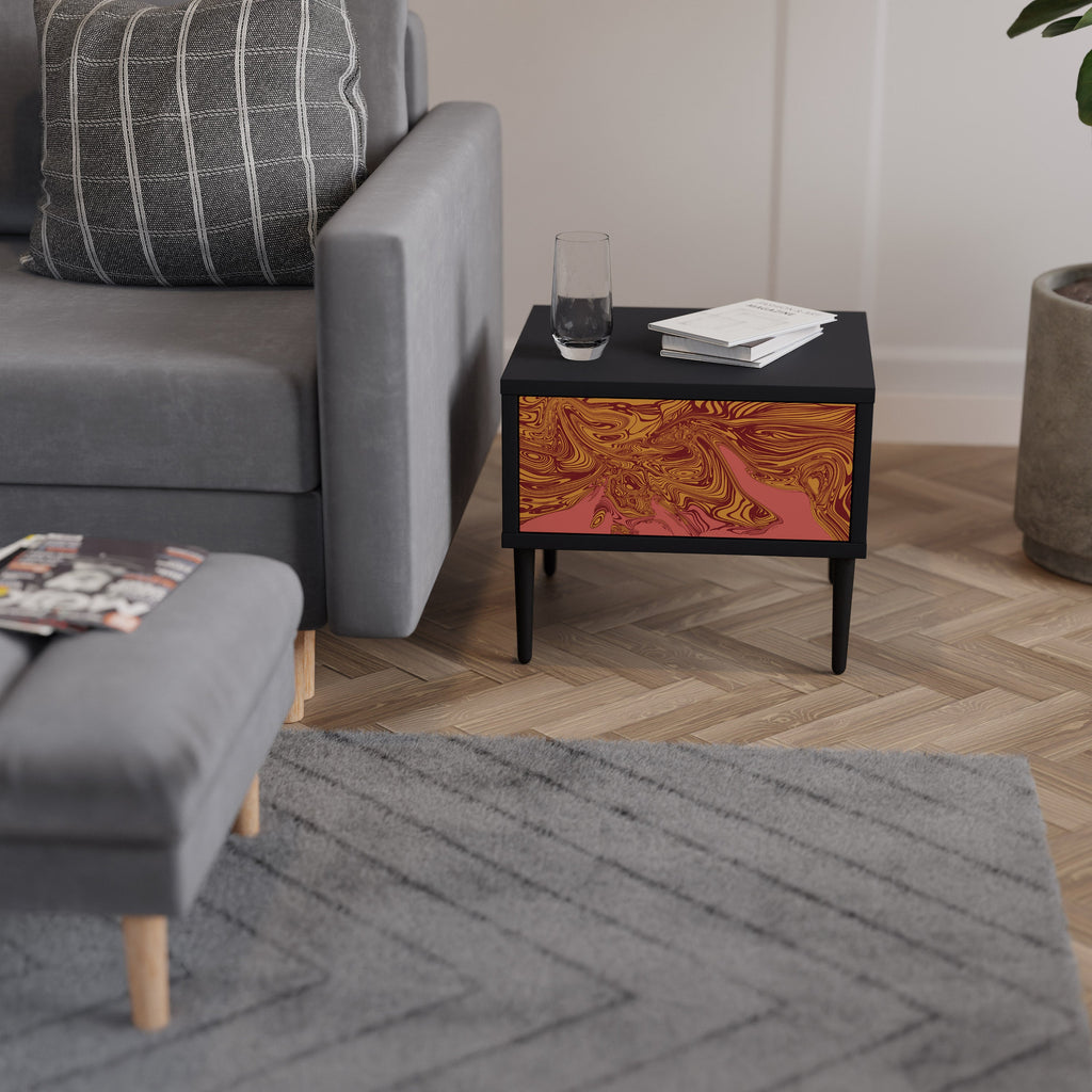 Table de chevet FLOATING THOUGHTS en finition noire