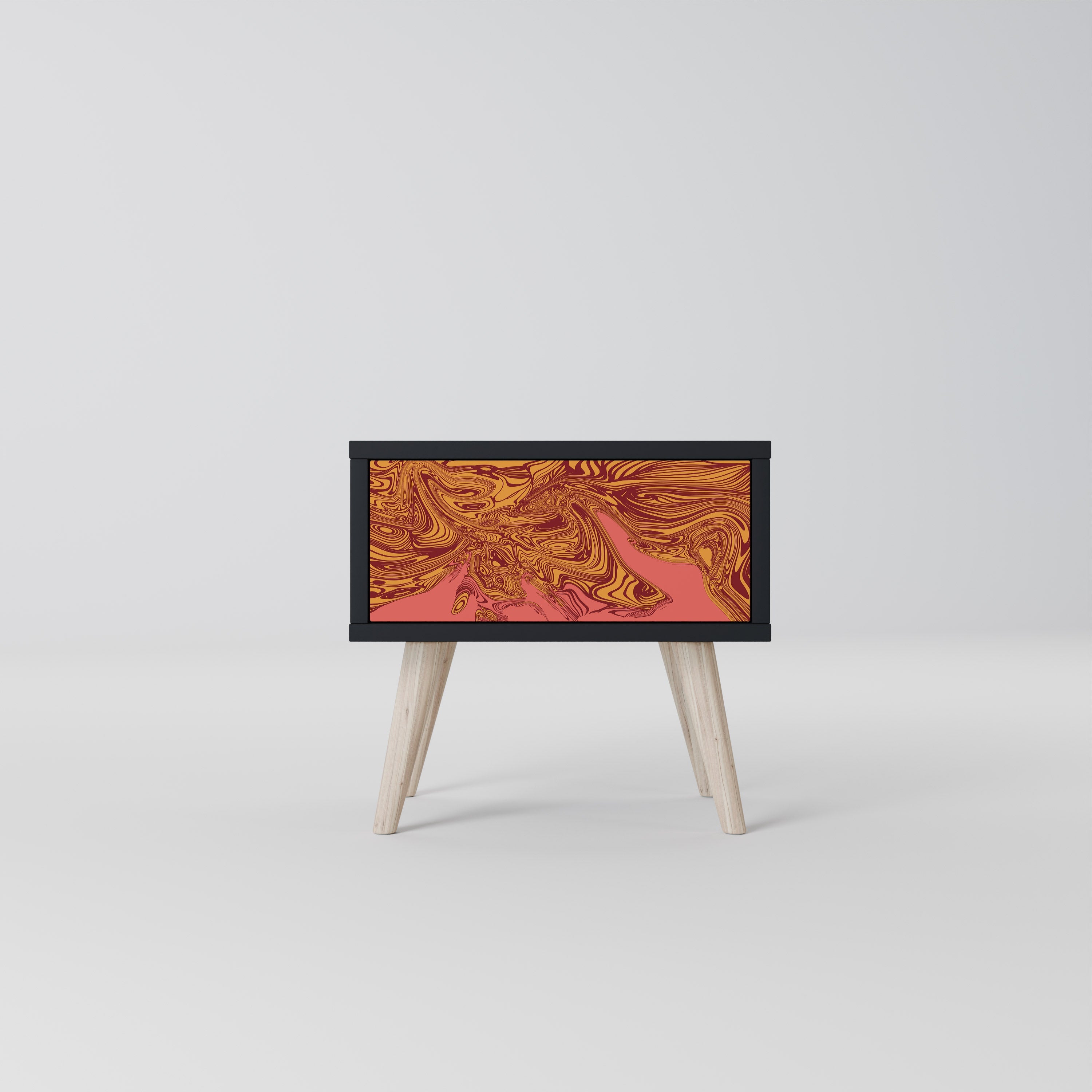 Table de chevet FLOATING THOUGHTS en finition noire