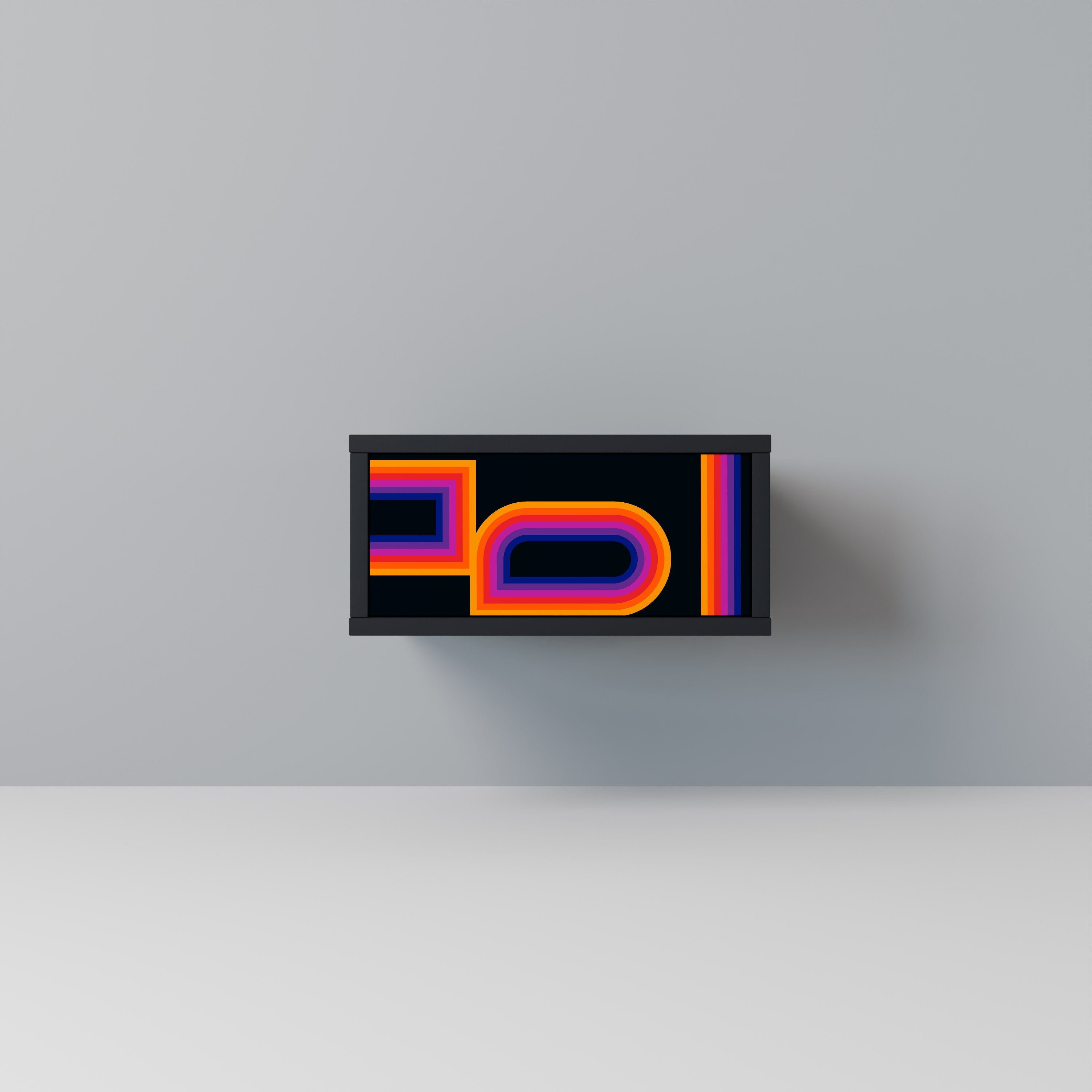 Table de chevet BLINDED BY THE LIGHTS en finition noire