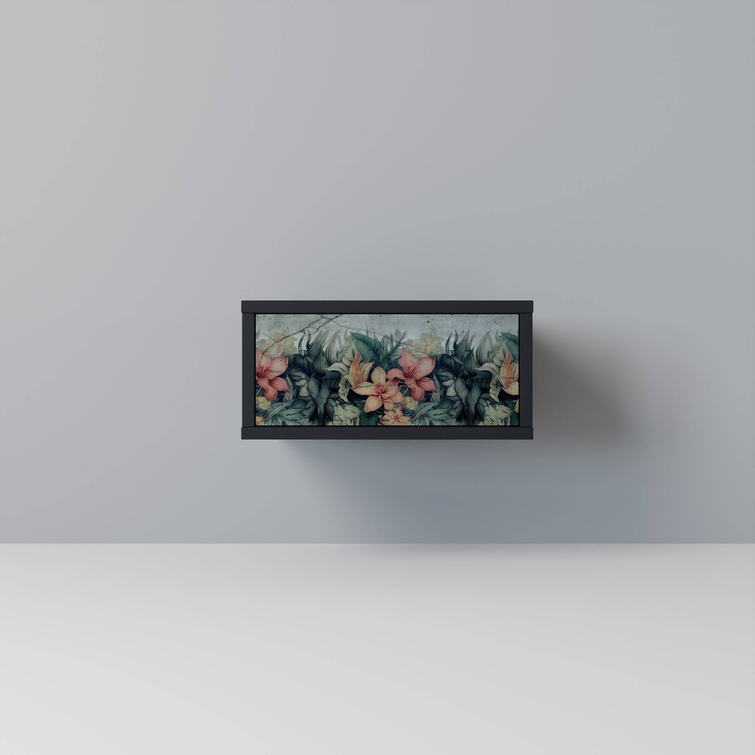 Table de chevet HEAVENLY BLOOM en finition noire