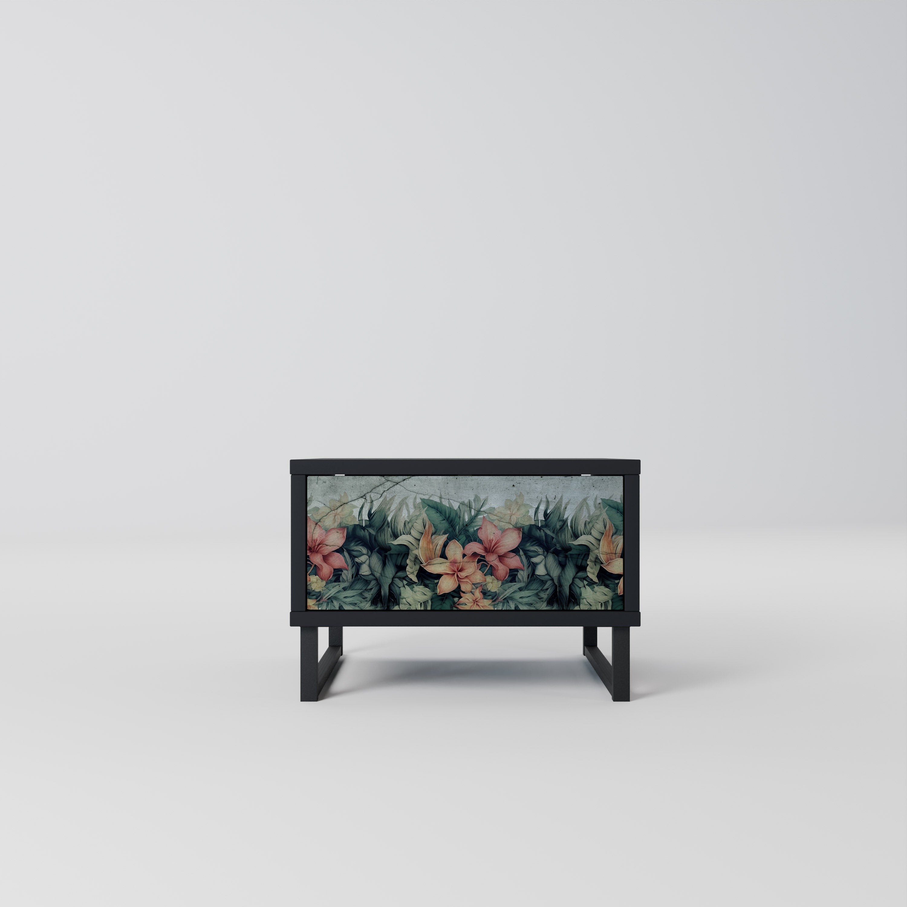 Table de chevet HEAVENLY BLOOM en finition noire