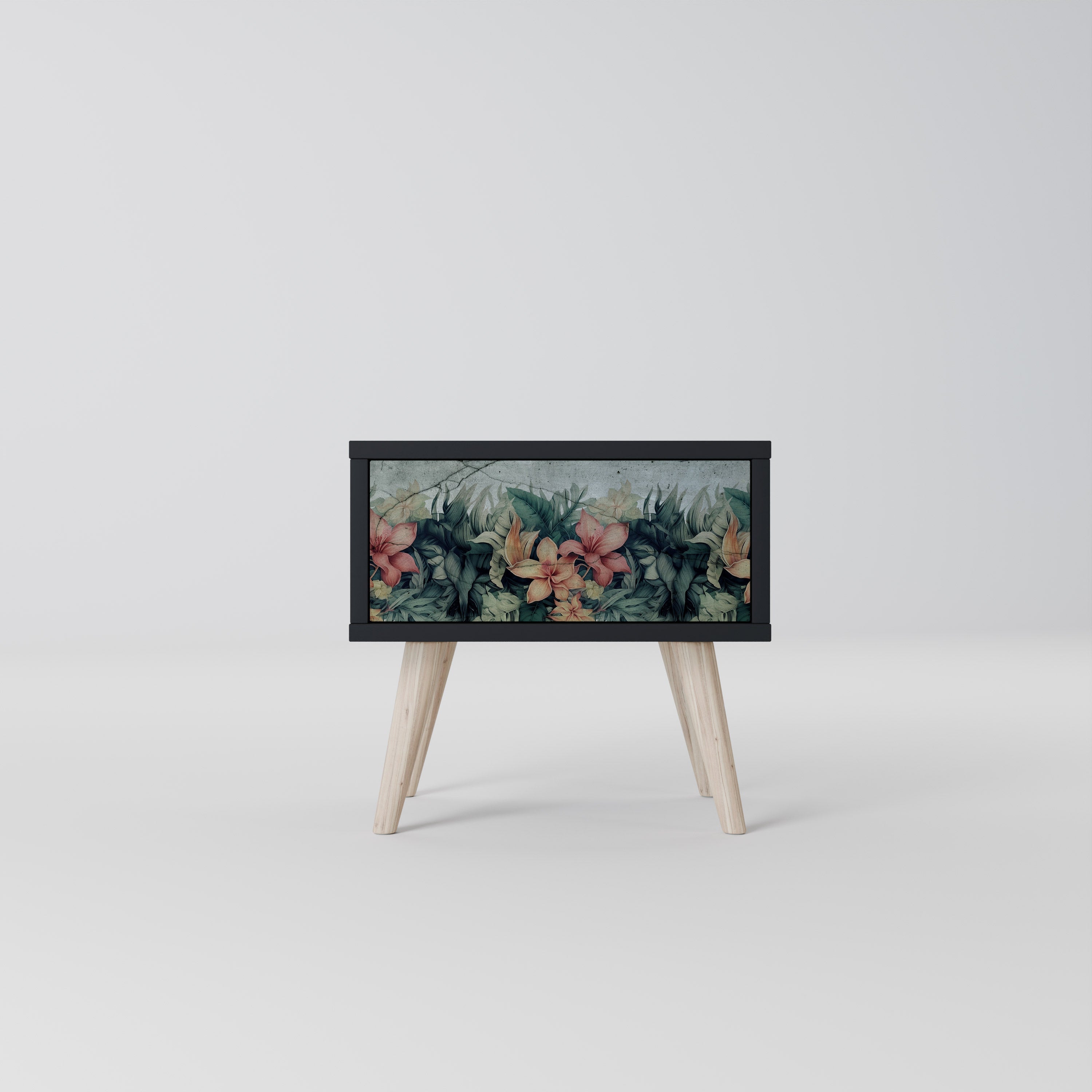 Table de chevet HEAVENLY BLOOM en finition noire