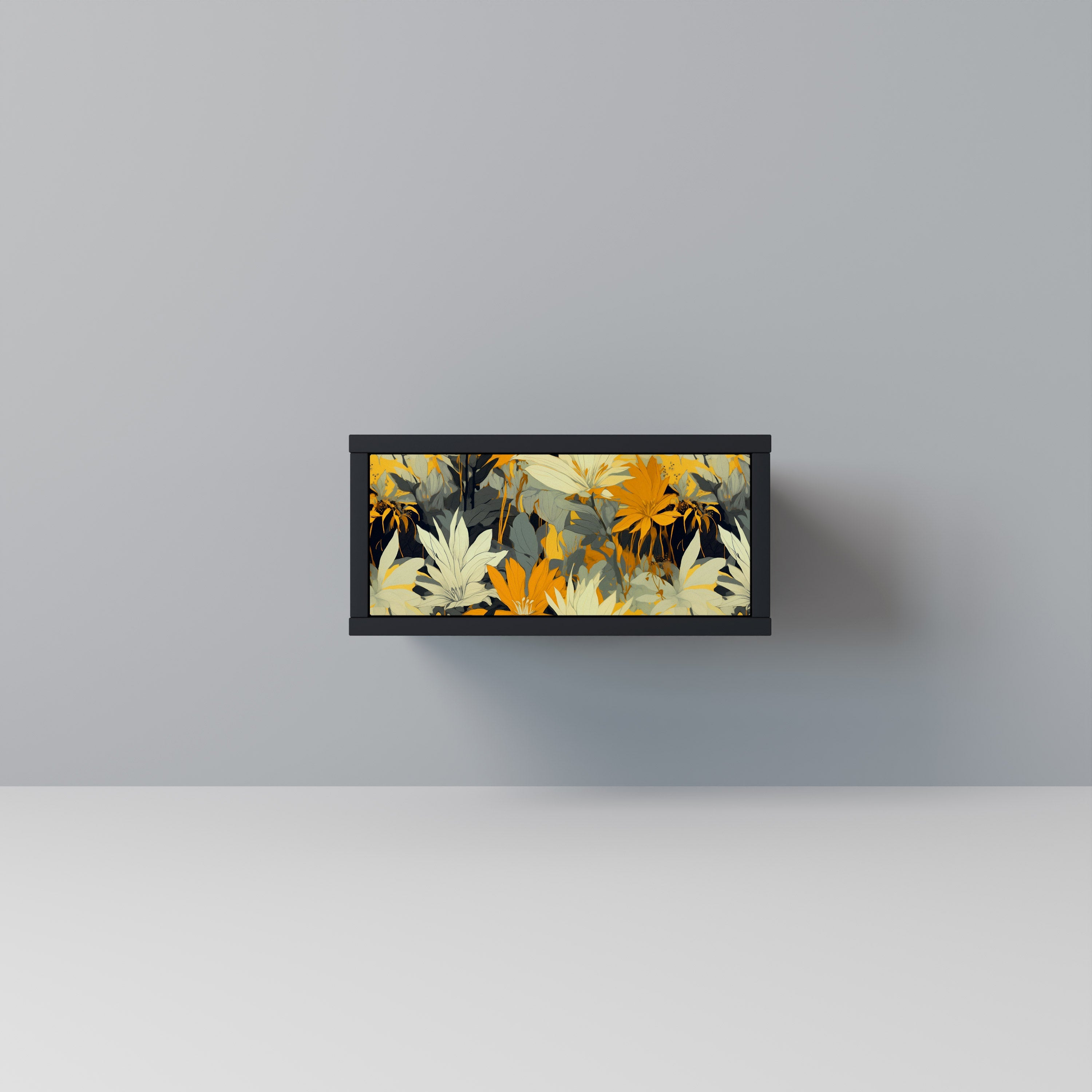 Table de chevet SUNKISSED LILY en finition noire