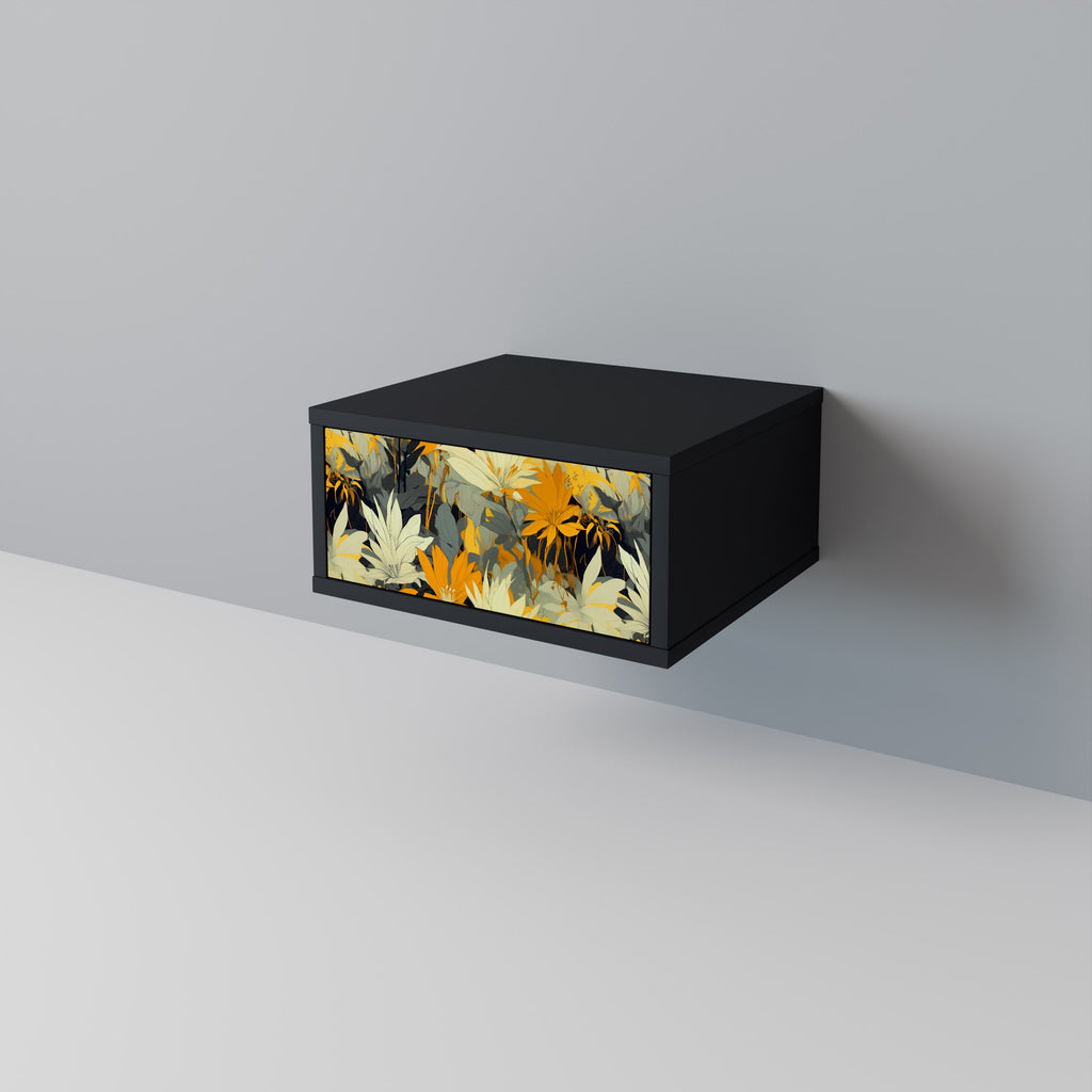 Table de chevet SUNKISSED LILY en finition noire