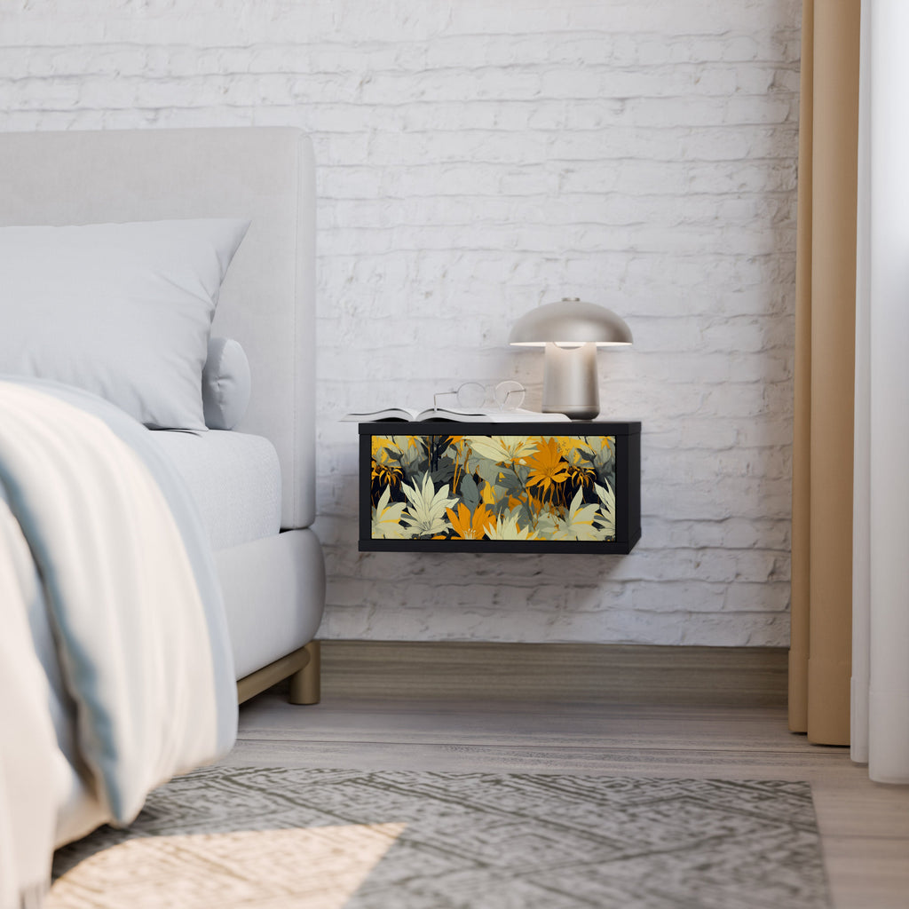 Table de chevet SUNKISSED LILY en finition noire