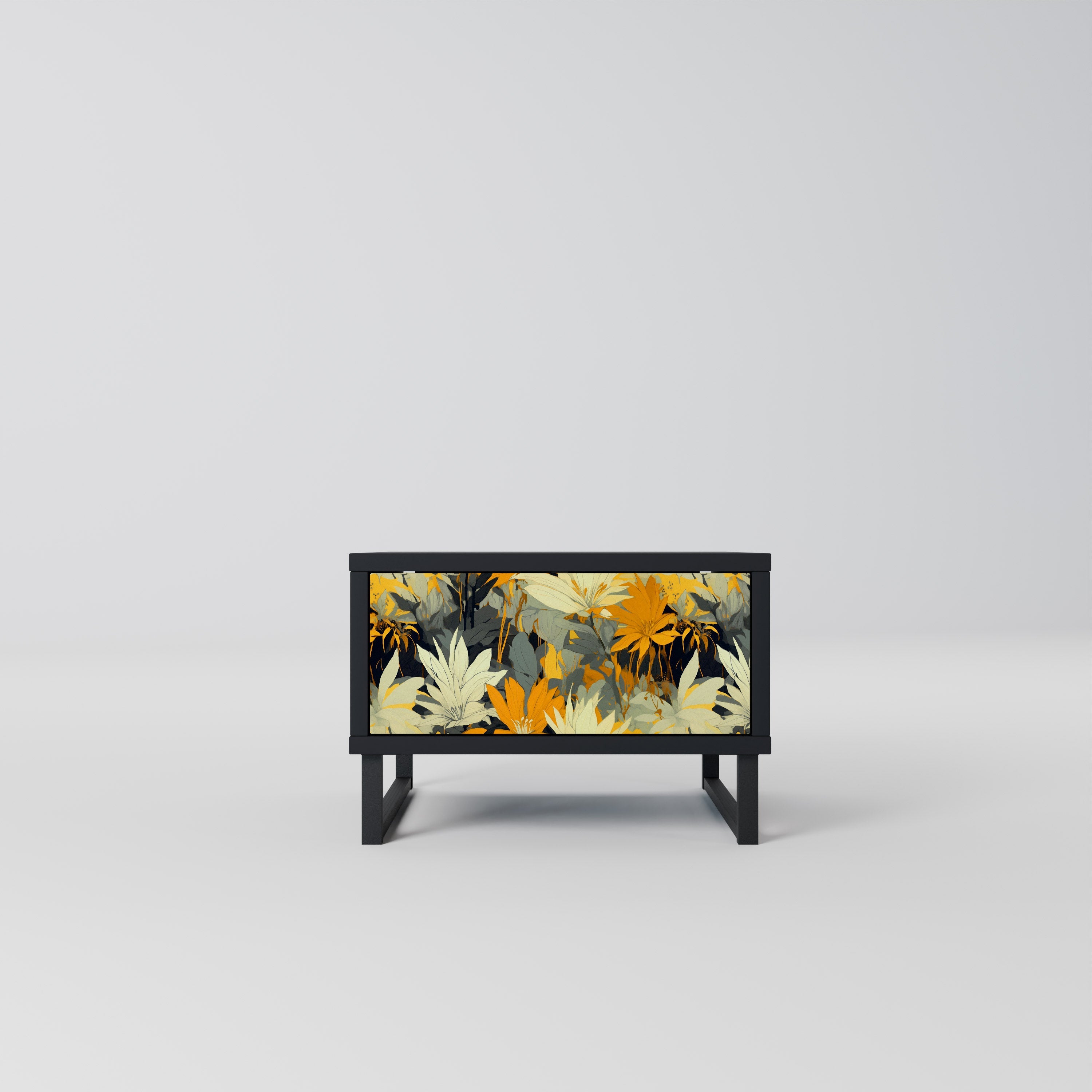 Table de chevet SUNKISSED LILY en finition noire