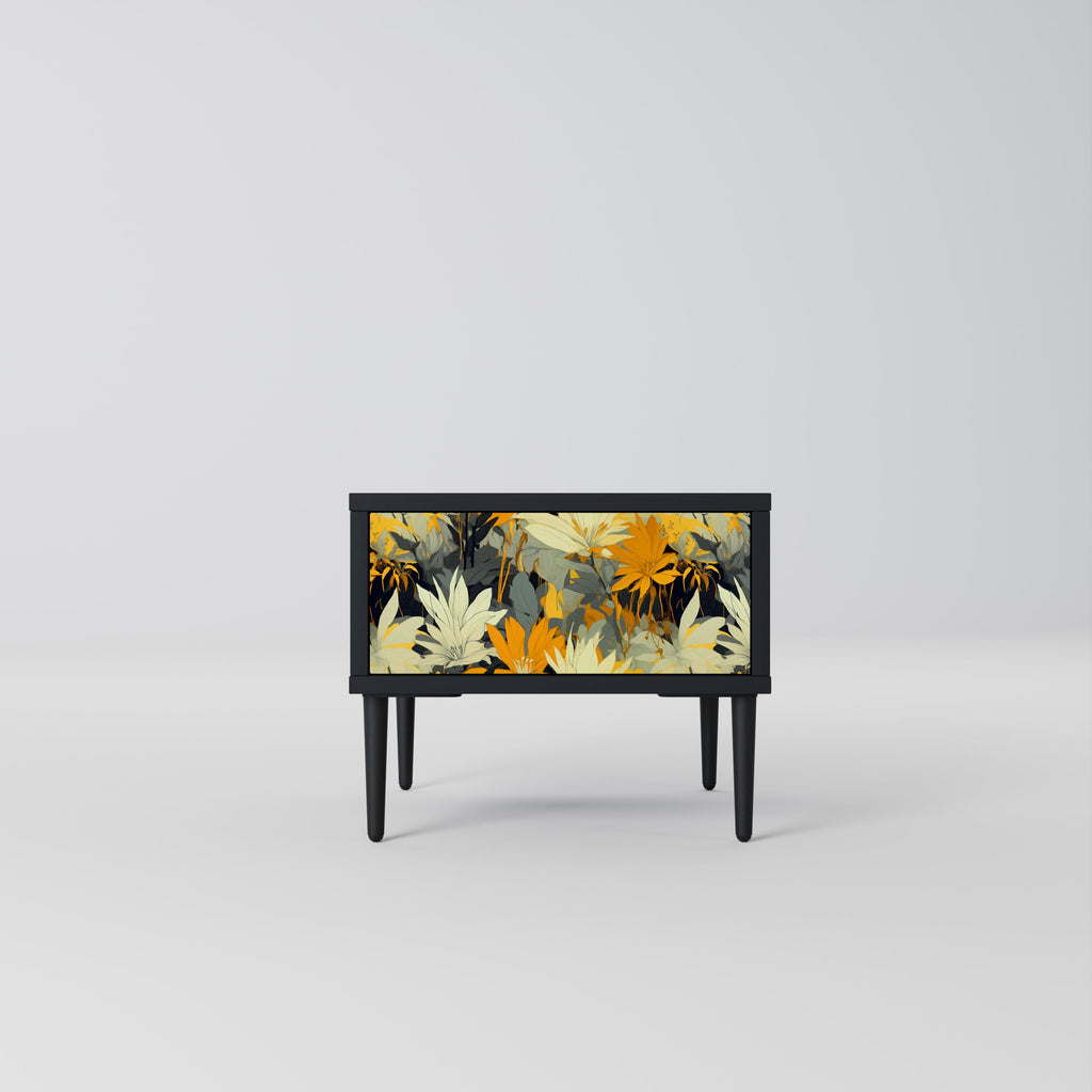 Table de chevet SUNKISSED LILY en finition noire