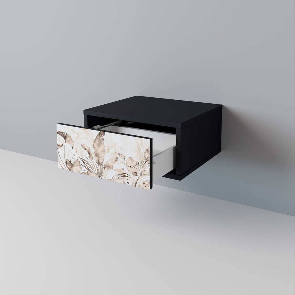 Table de chevet WILD TENDERNESS en finition noire