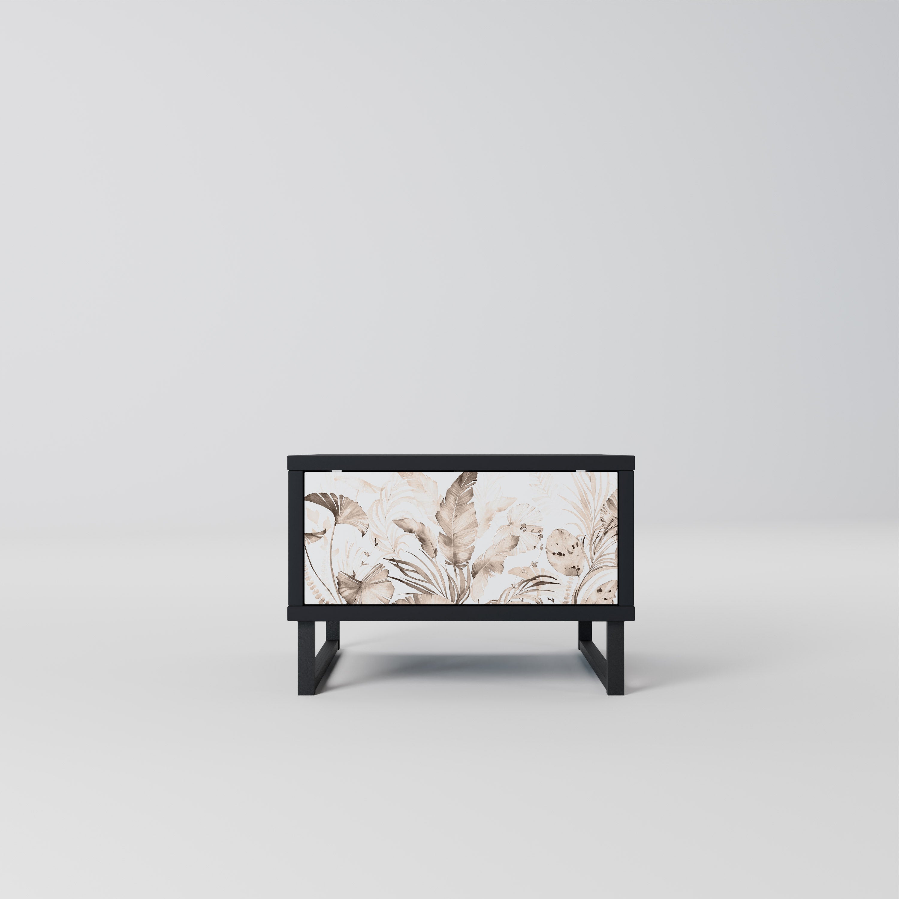 Table de chevet WILD TENDERNESS en finition noire