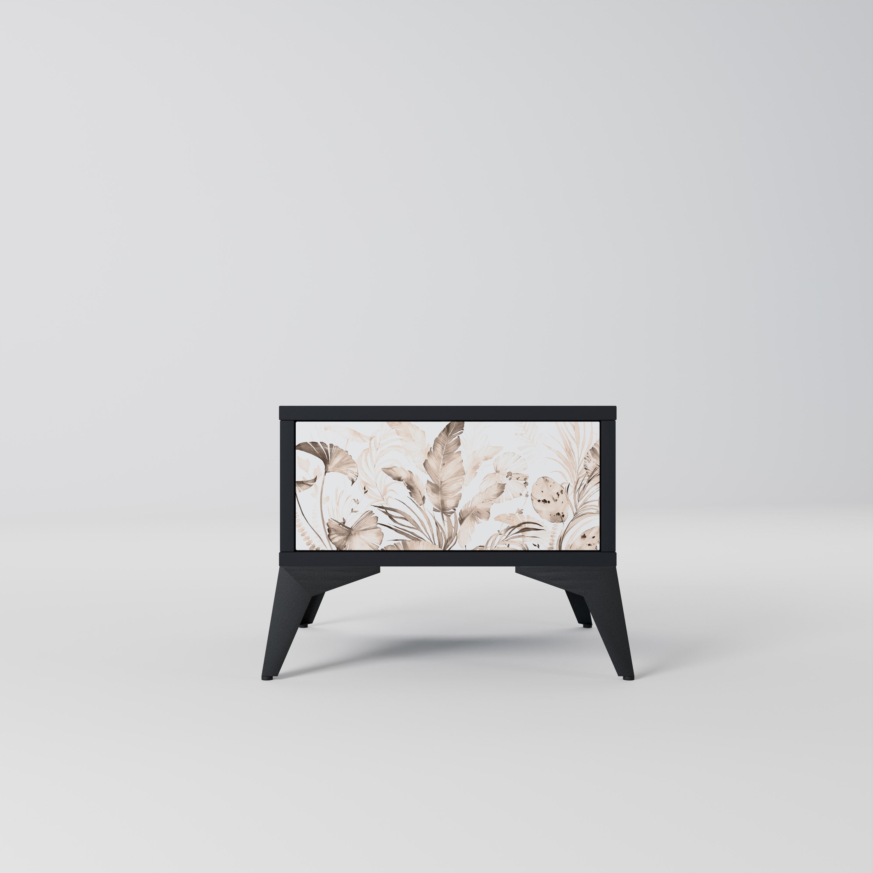 Table de chevet WILD TENDERNESS en finition noire