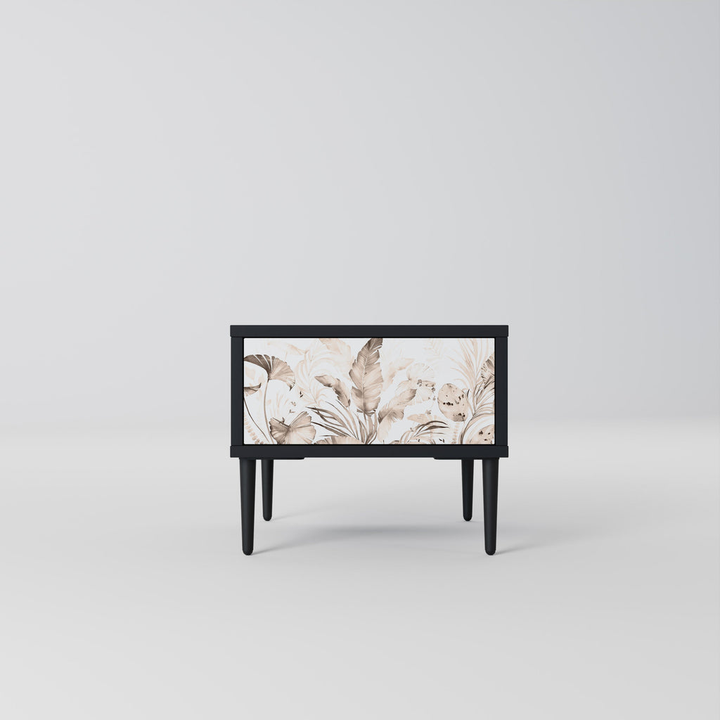 Table de chevet WILD TENDERNESS en finition noire