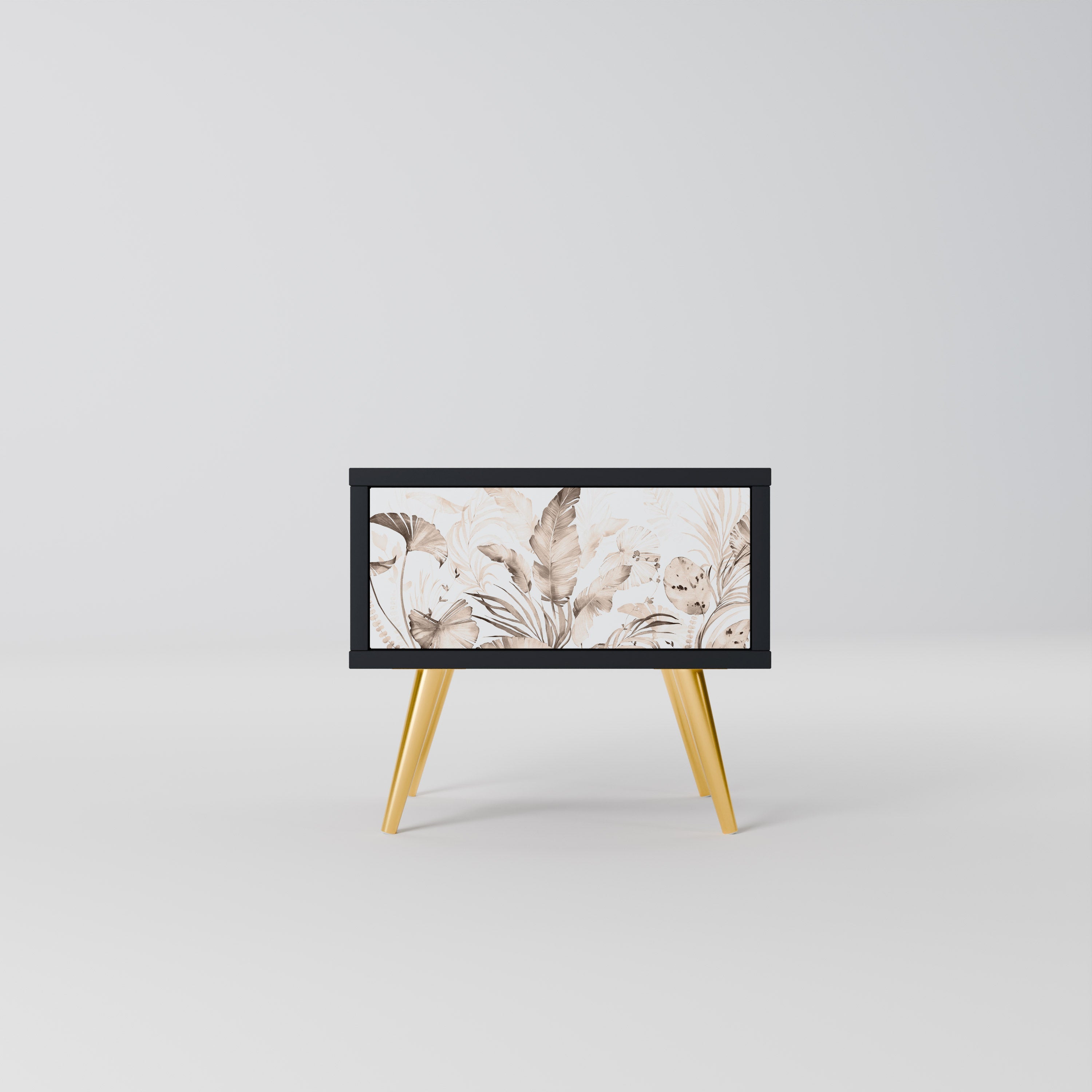 Table de chevet WILD TENDERNESS en finition noire