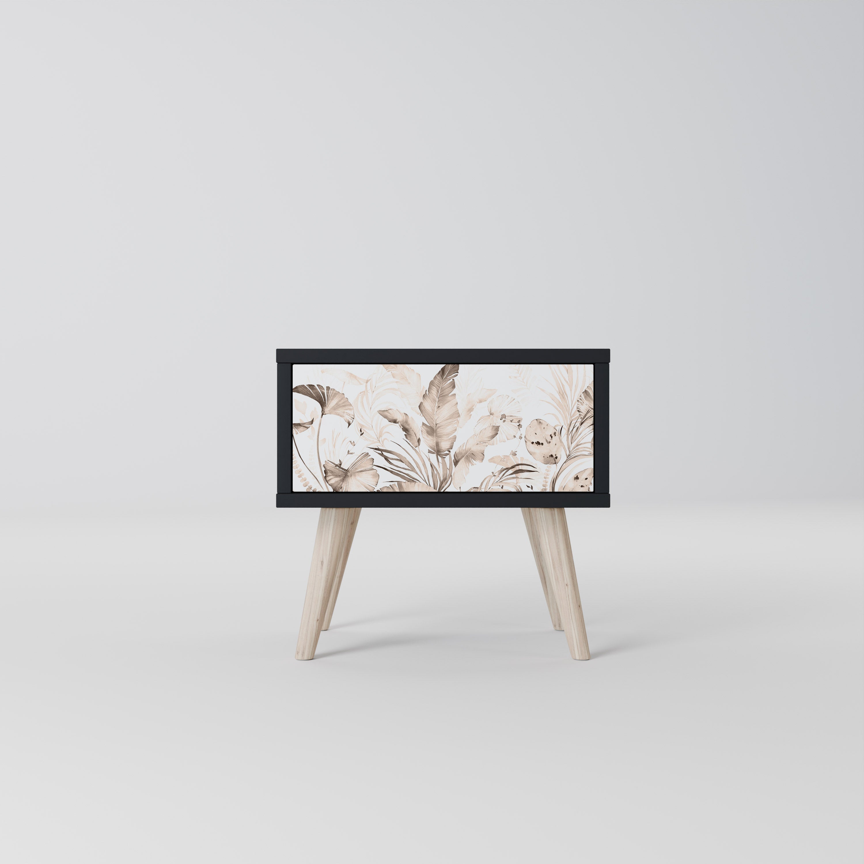 Table de chevet WILD TENDERNESS en finition noire