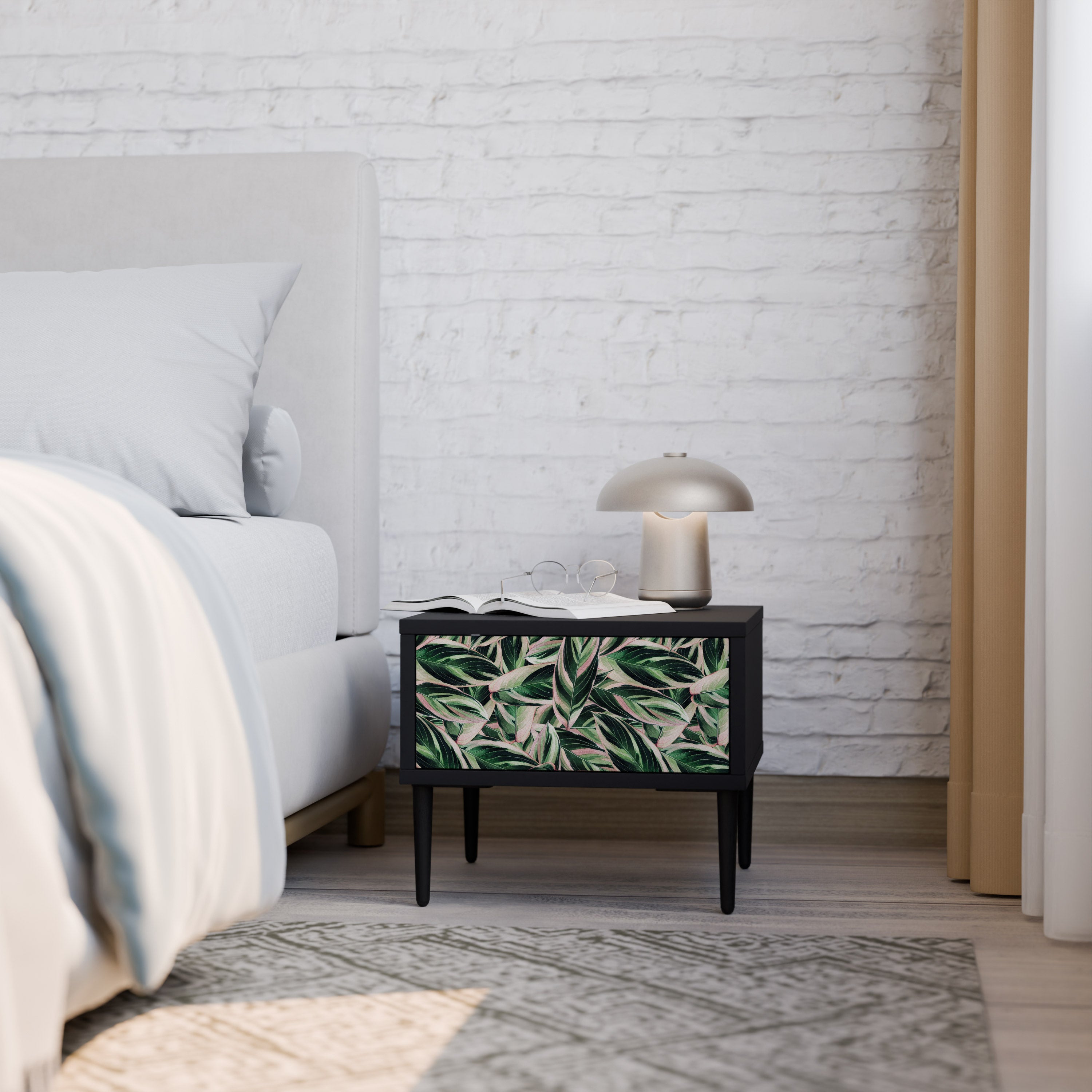 Table de chevet EERIE STROMANTHE en finition noire