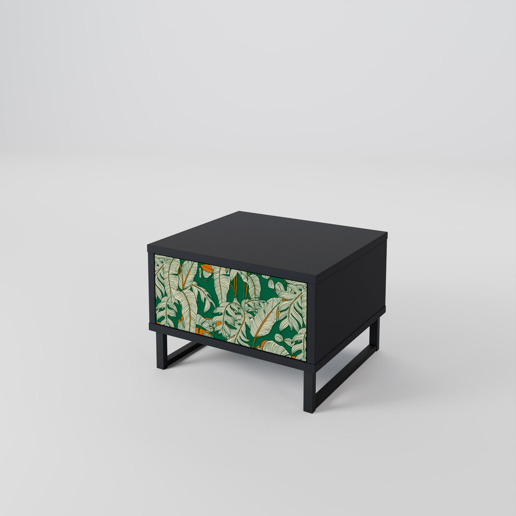 Table de chevet VERDANT PLEASURES en finition noire