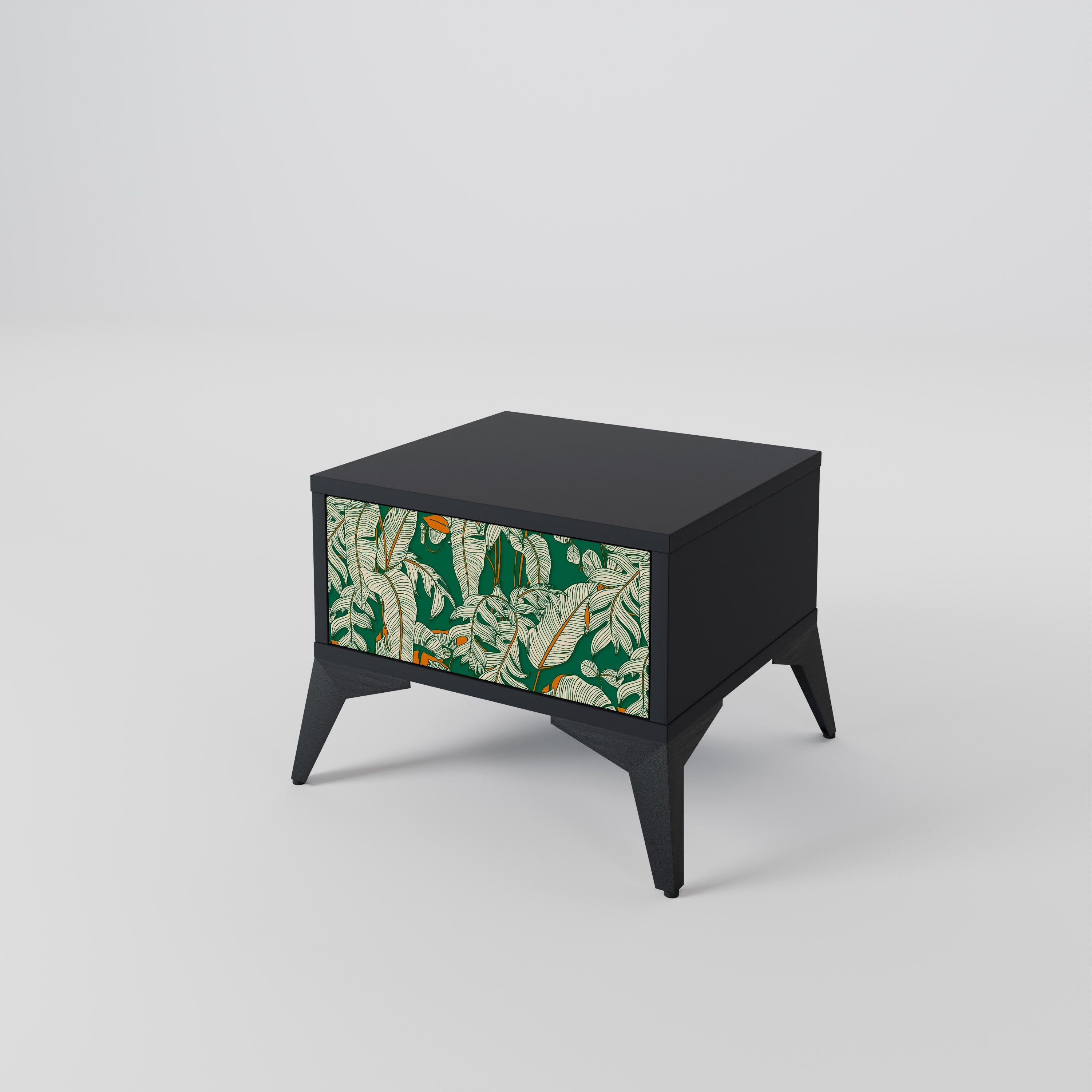 Table de chevet VERDANT PLEASURES en finition noire