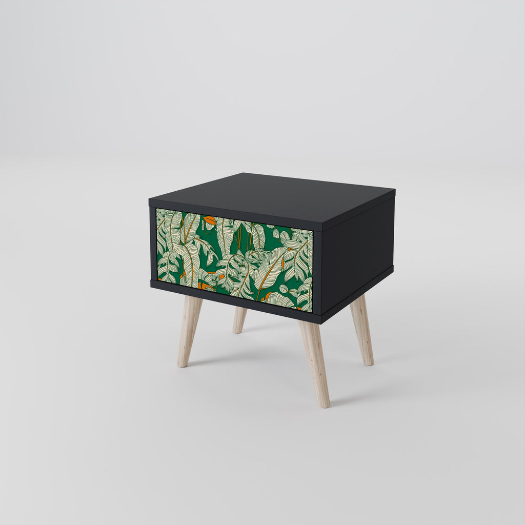 Table de chevet VERDANT PLEASURES en finition noire