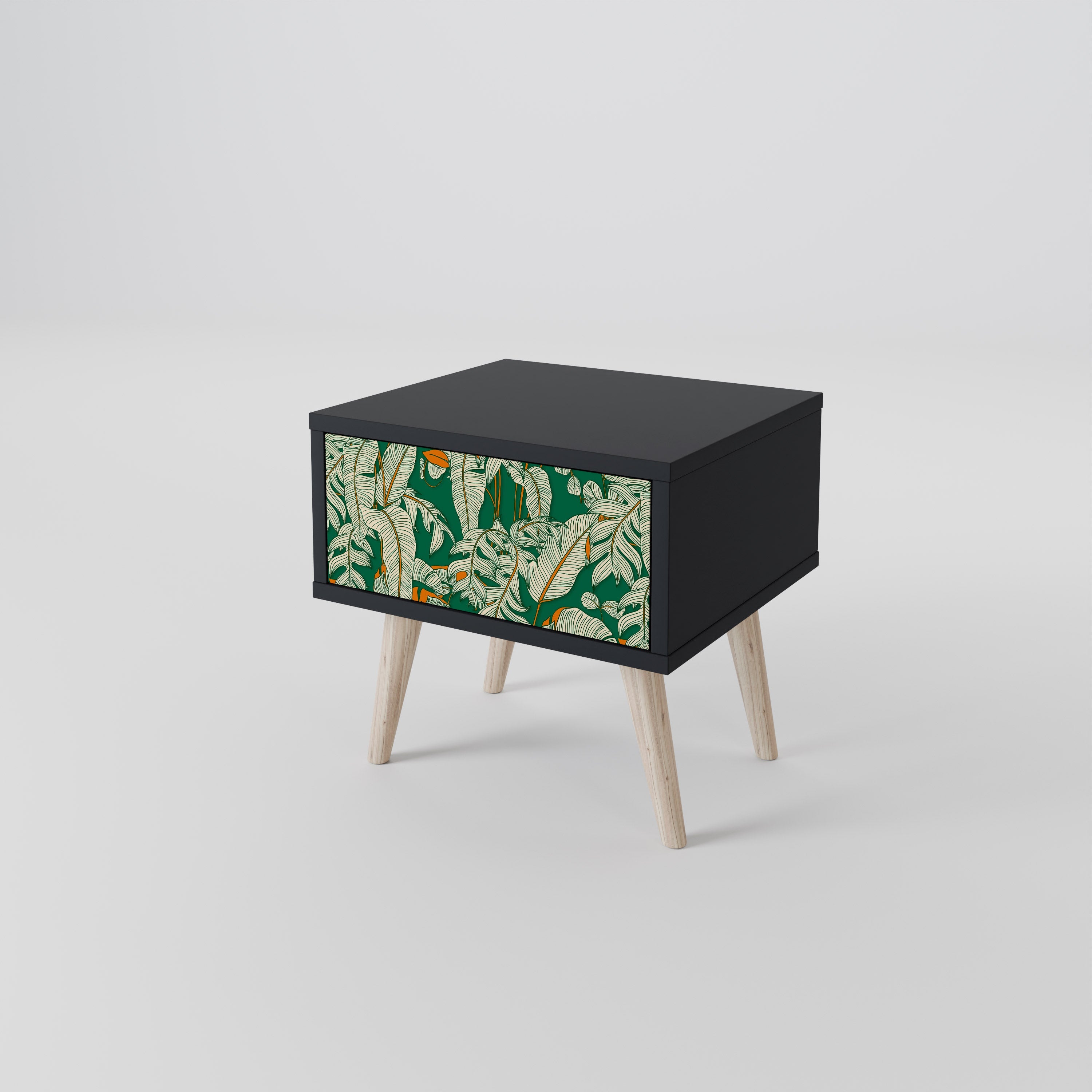 Table de chevet VERDANT PLEASURES en finition noire