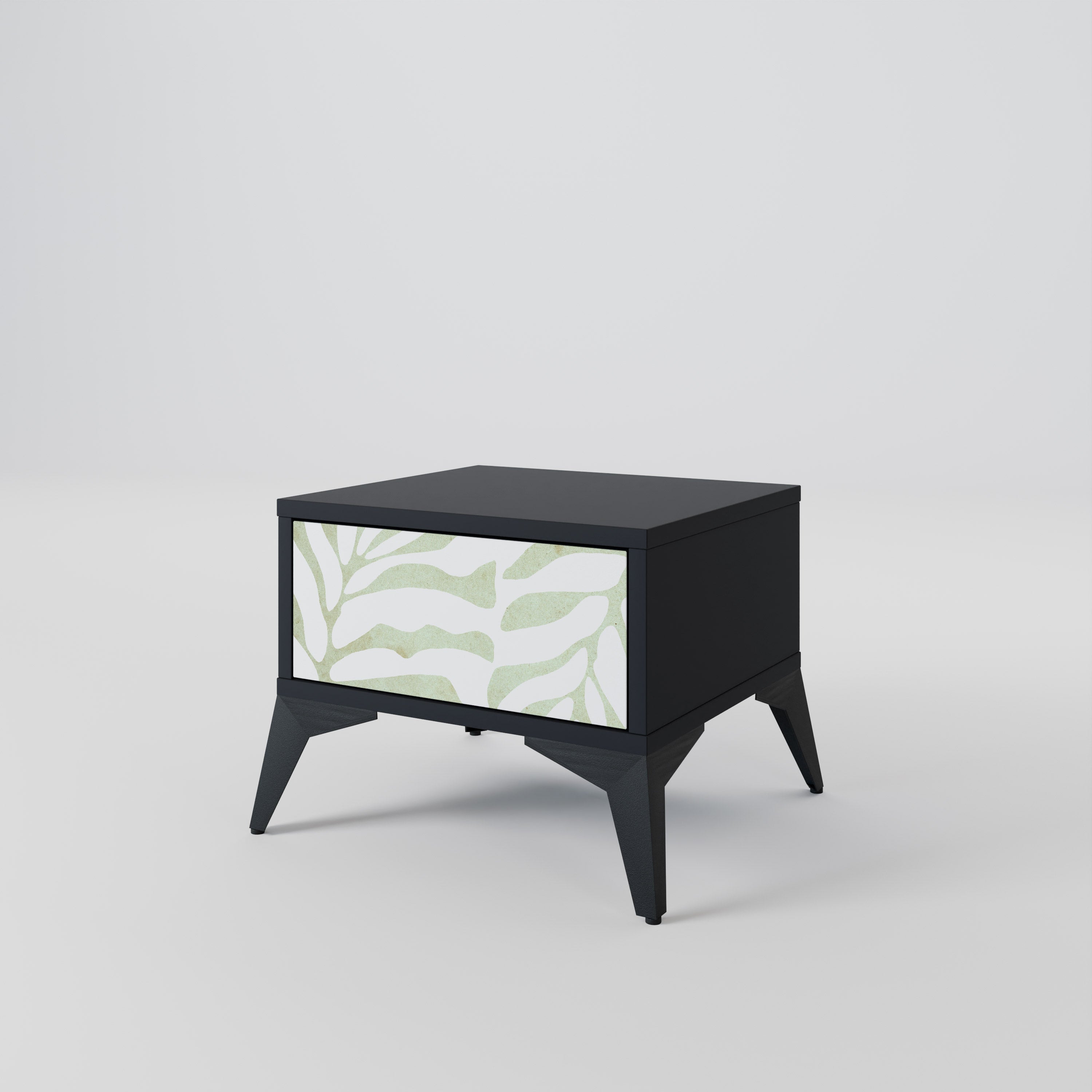 Table de chevet BOTANICAL SPARK en finition noire
