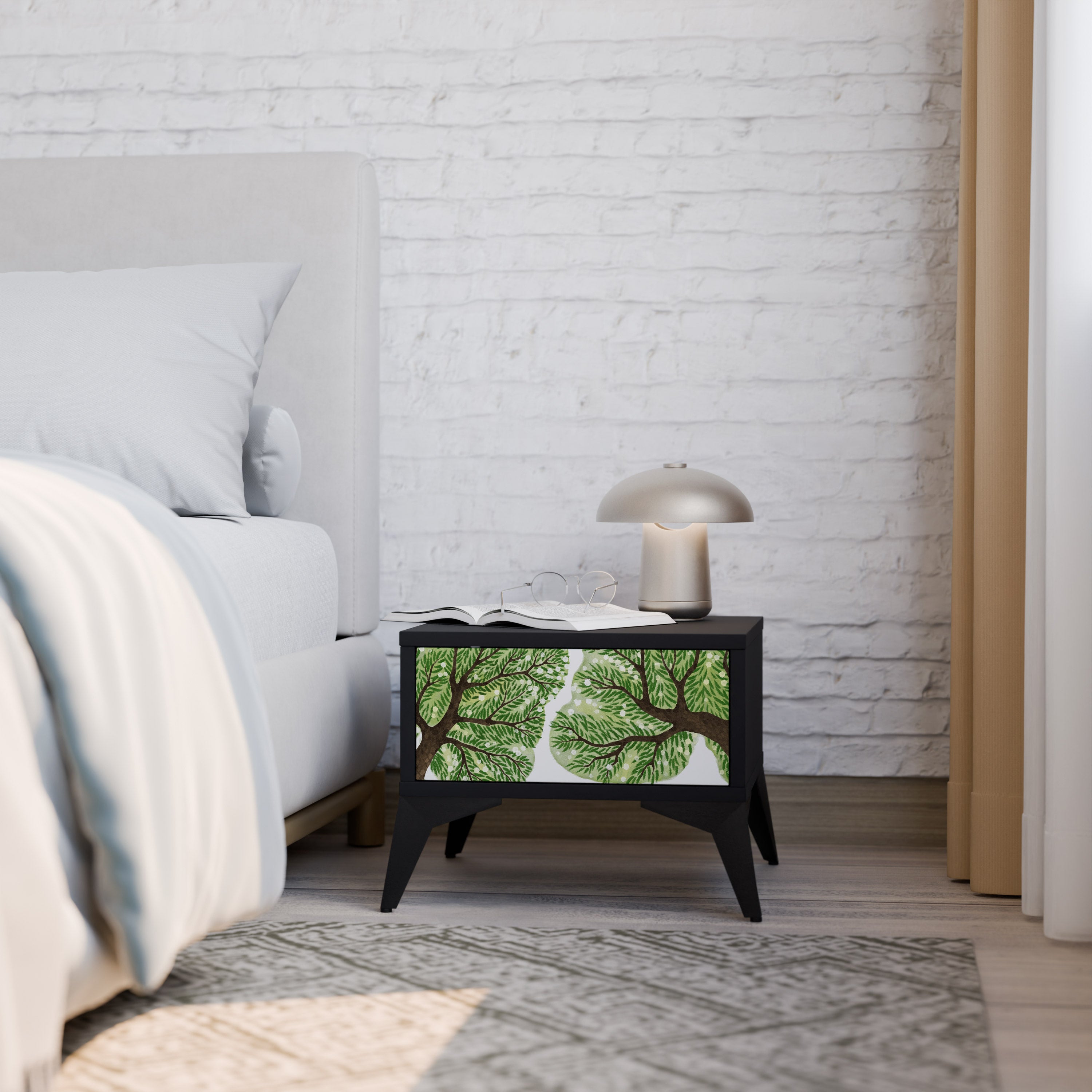 Table de chevet WILDERNESS DASH en finition noire