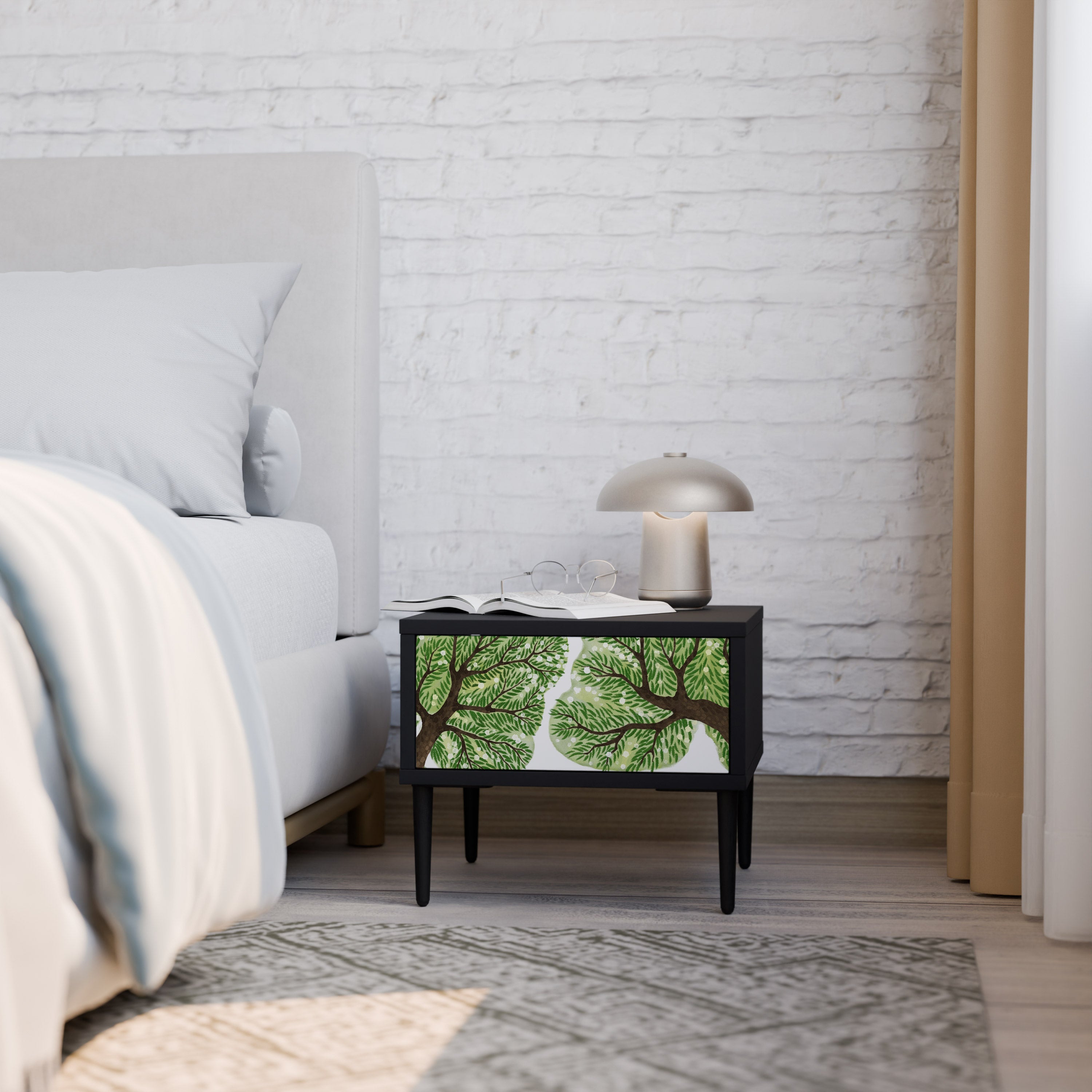 Table de chevet WILDERNESS DASH en finition noire