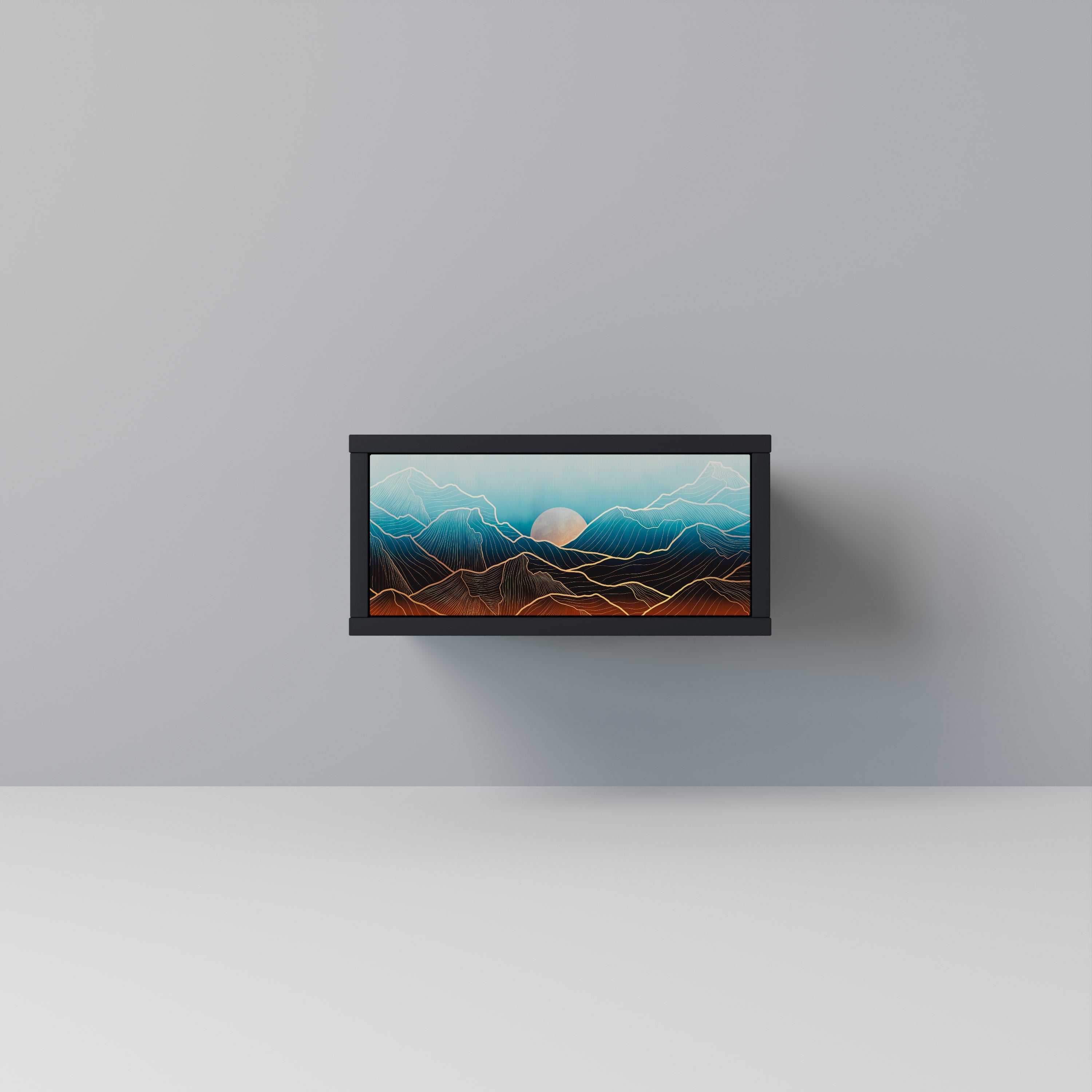 Table de chevet LUNAR SECRETS en finition noire