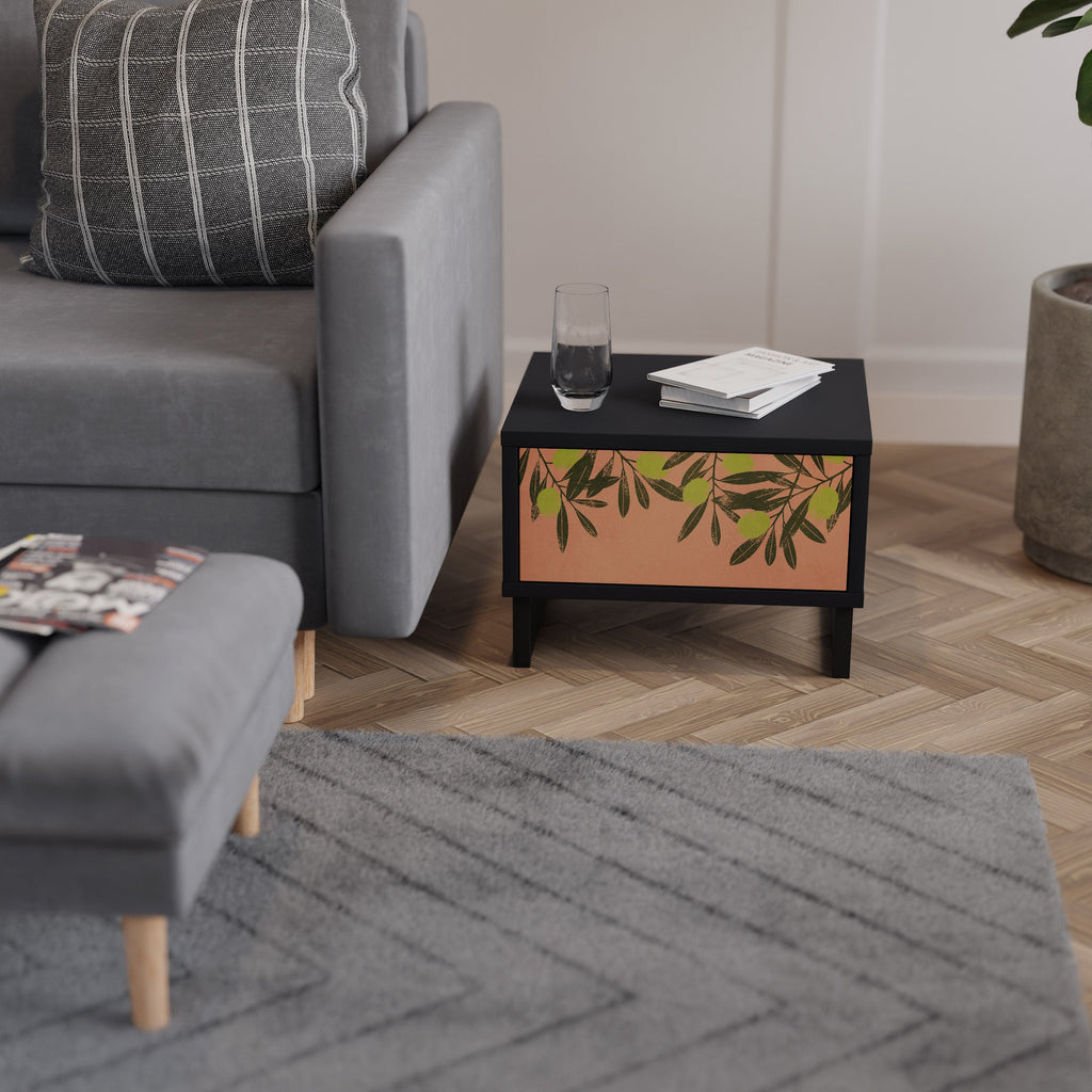 Table de chevet JUICY OLIVES en finition noire