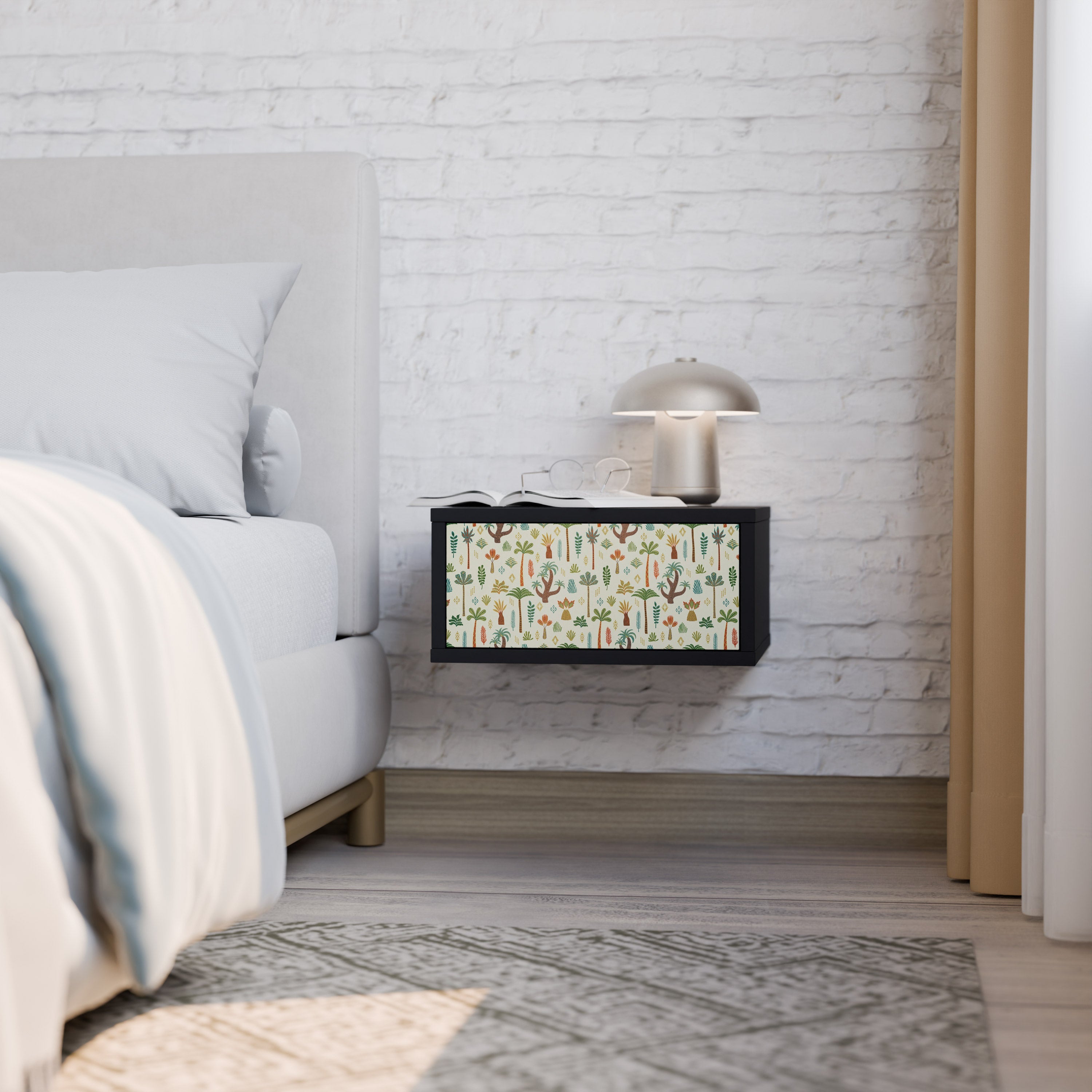 Table de chevet PALM SPRING en finition noire