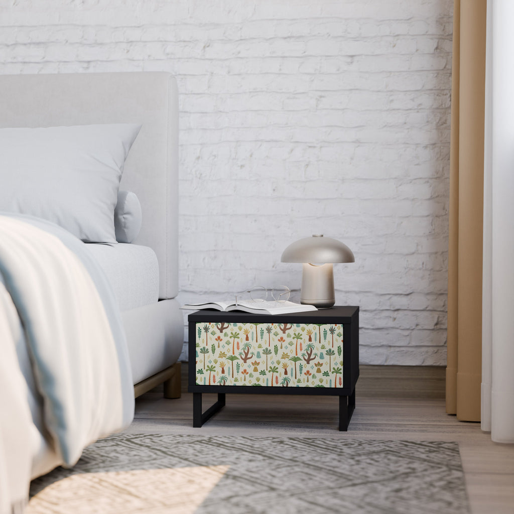 Table de chevet PALM SPRING en finition noire