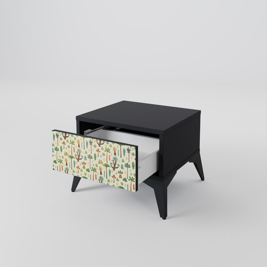Table de chevet PALM SPRING en finition noire