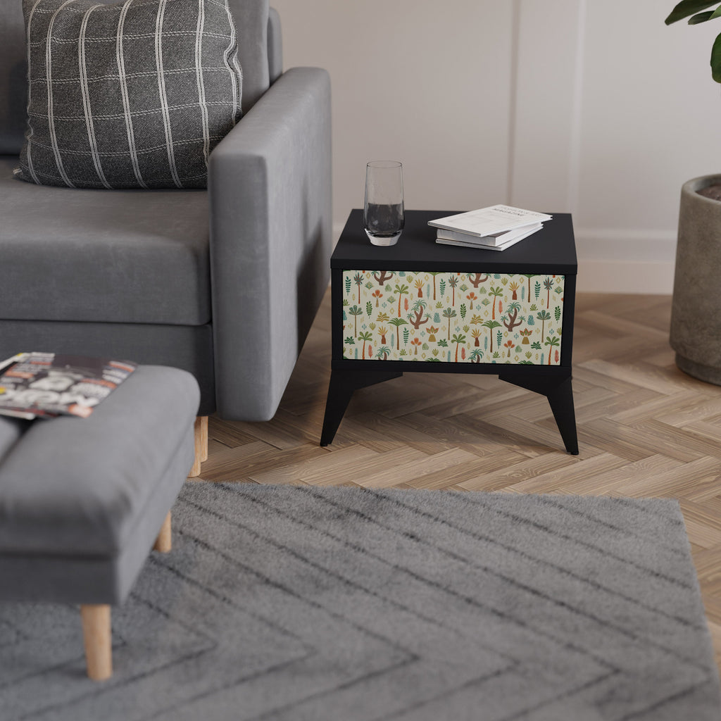 Table de chevet PALM SPRING en finition noire