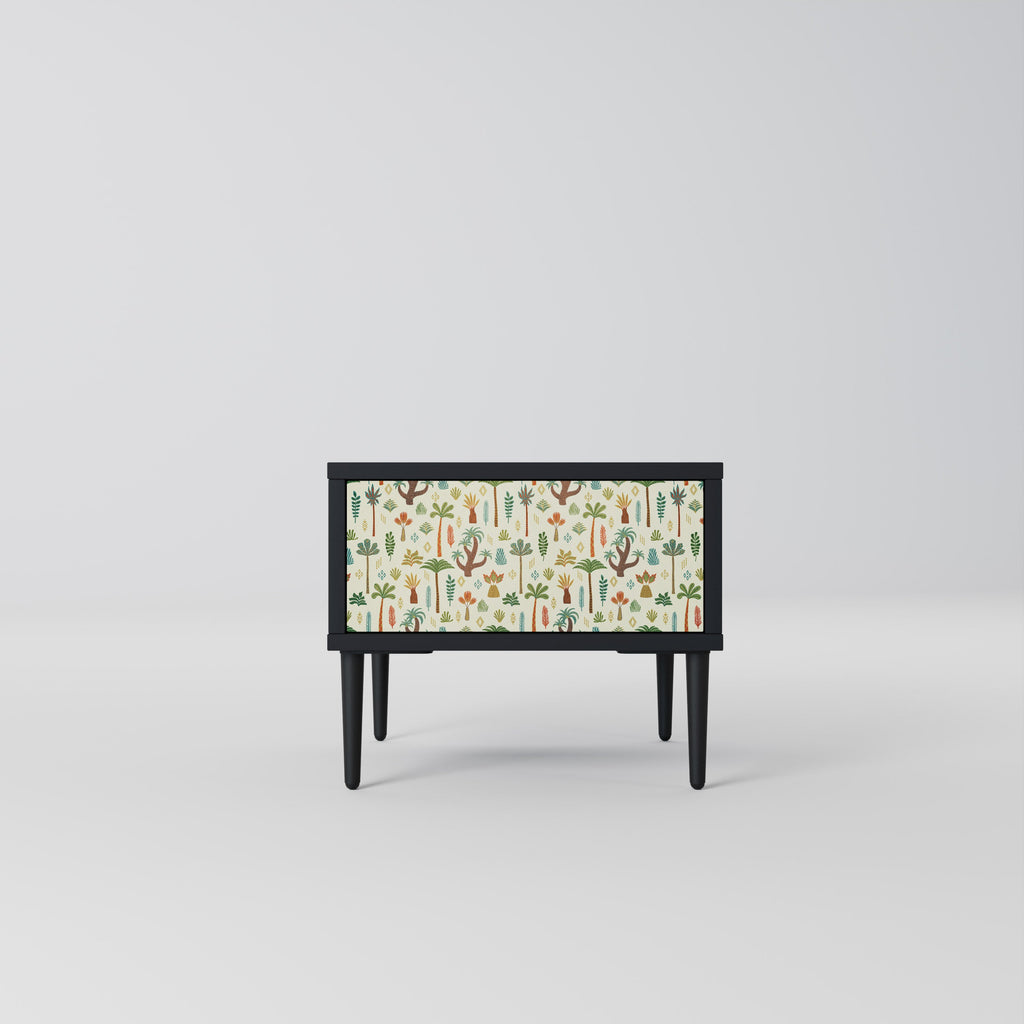 Table de chevet PALM SPRING en finition noire