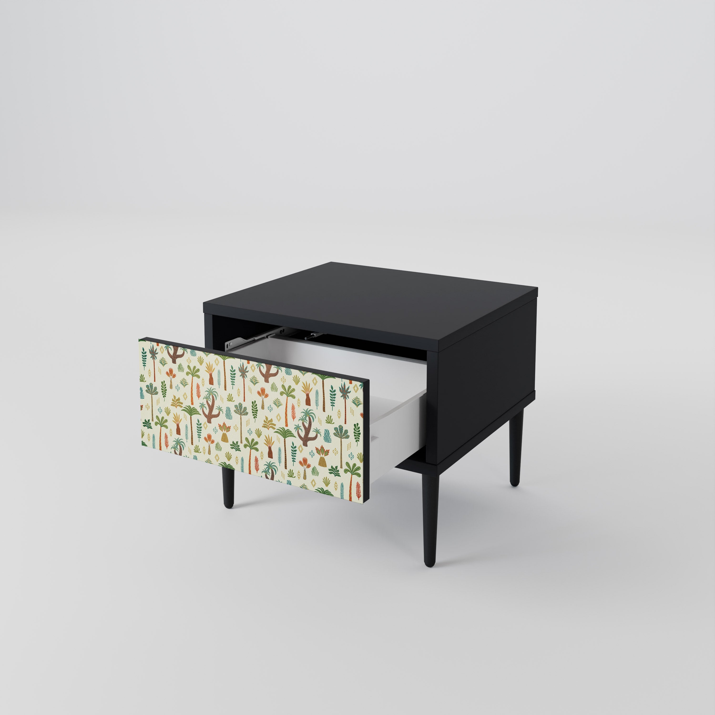 Table de chevet PALM SPRING en finition noire