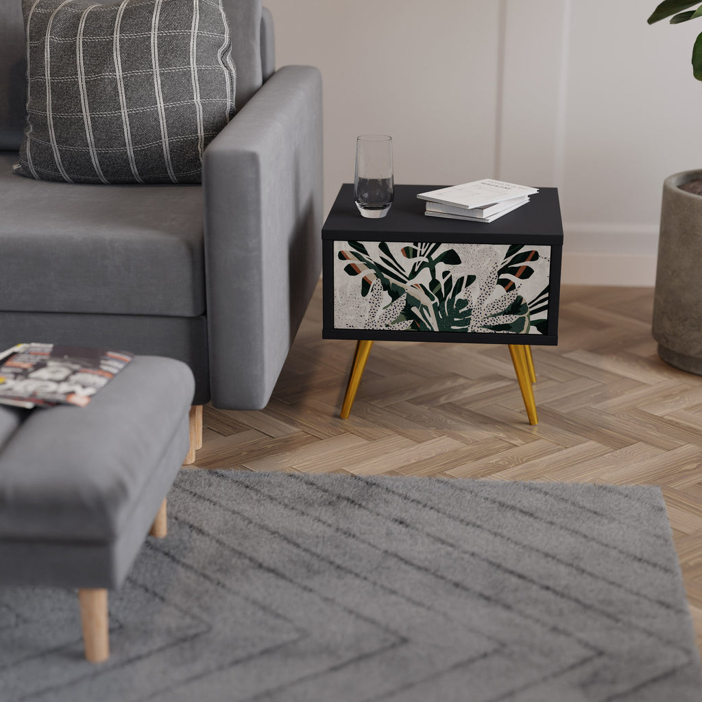 Table de chevet VERDURE FORMATION en finition noire