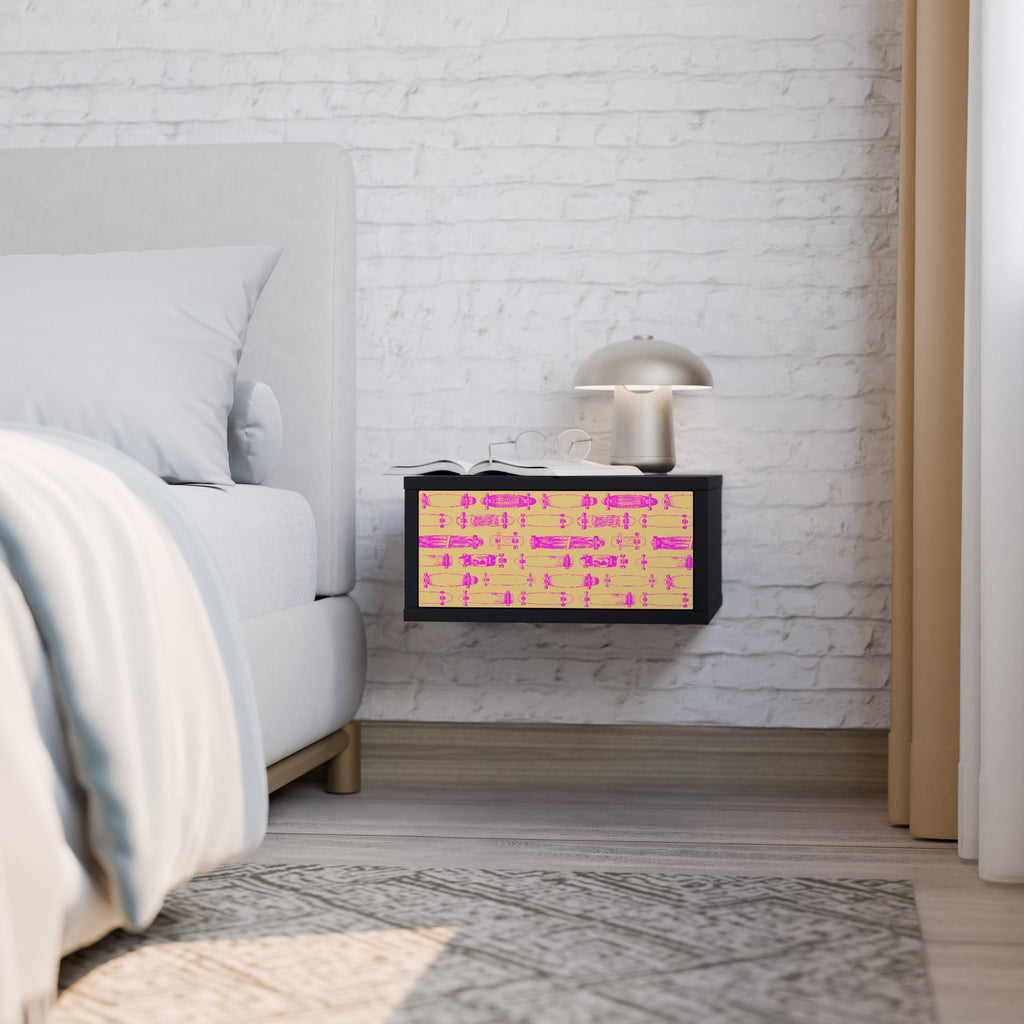 Table de chevet SKATEBOARD ARTISTRY en finition noire