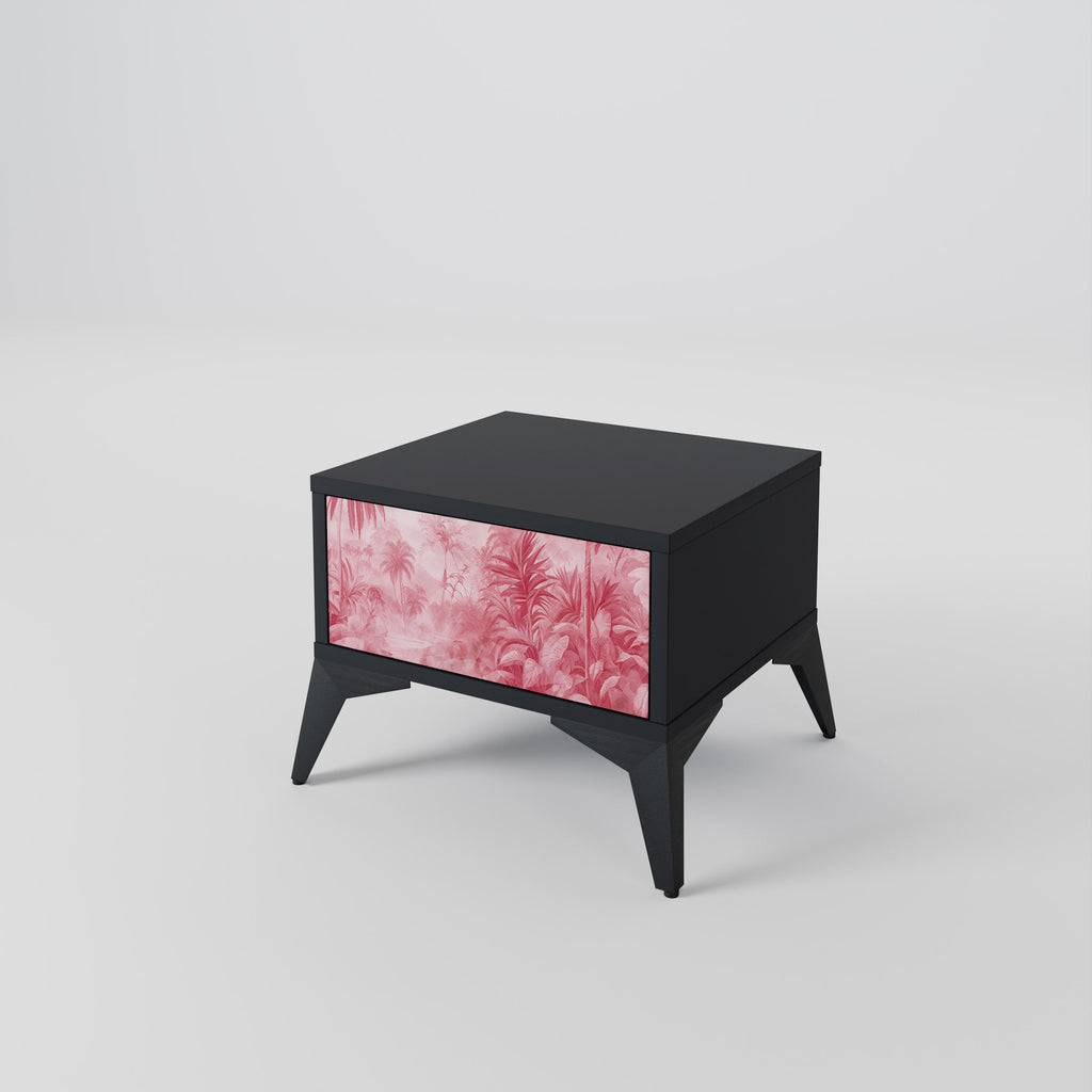 Table de chevet SWEET TROPICS en finition noire