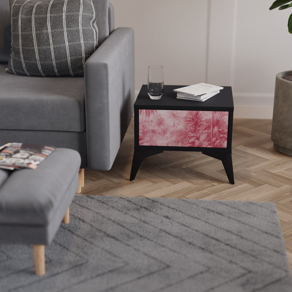 Table de chevet SWEET TROPICS en finition noire